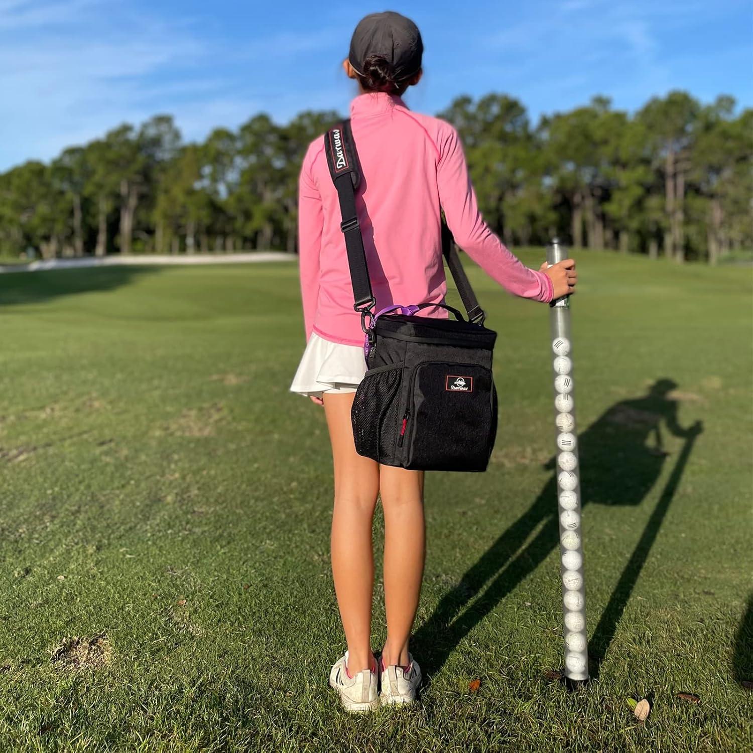 Enfriador Suave Aislado Darwav para Golf 12 Latas Negro