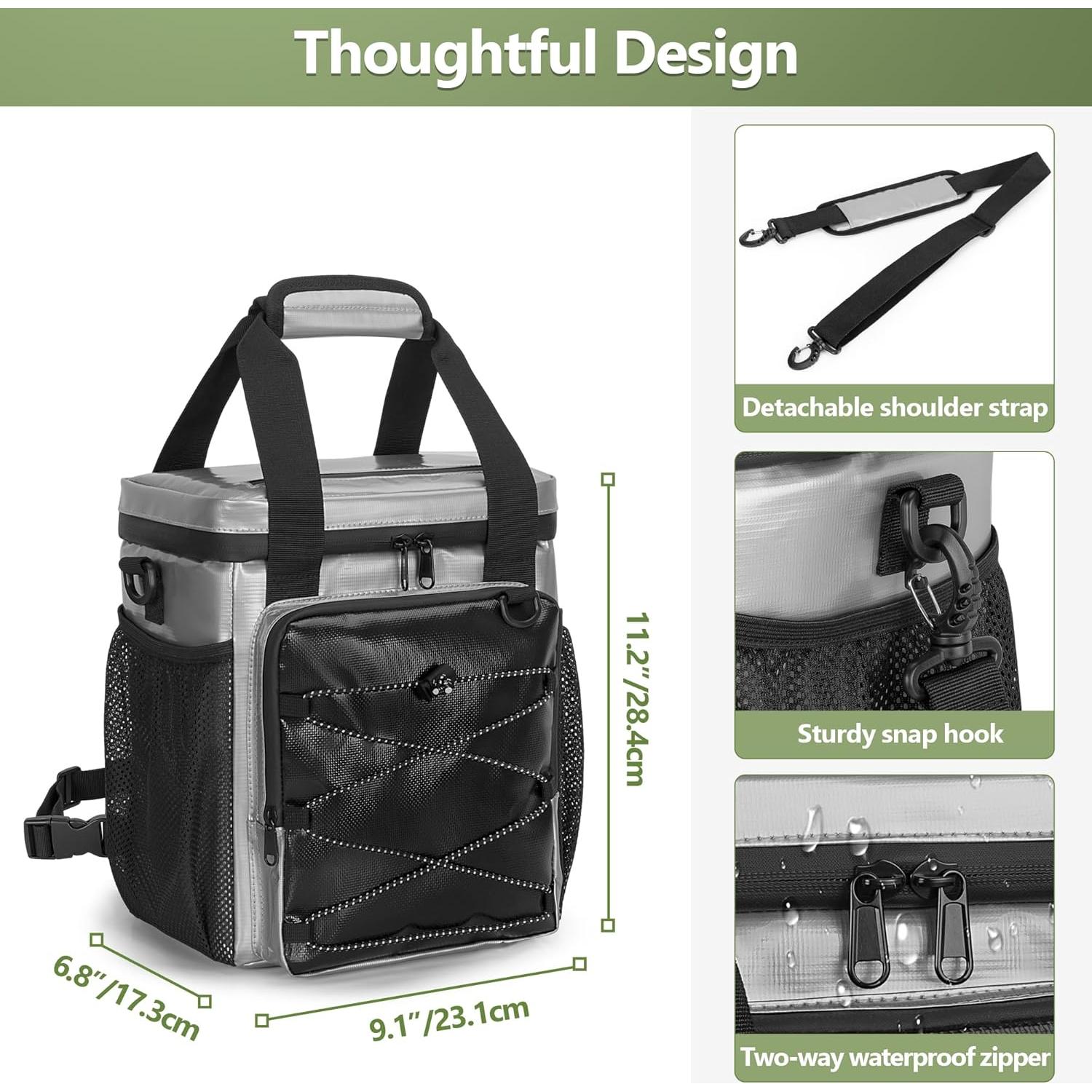 Enfriador de Golf PGmoon Aislado 12 Latas a Prueba de Fugas