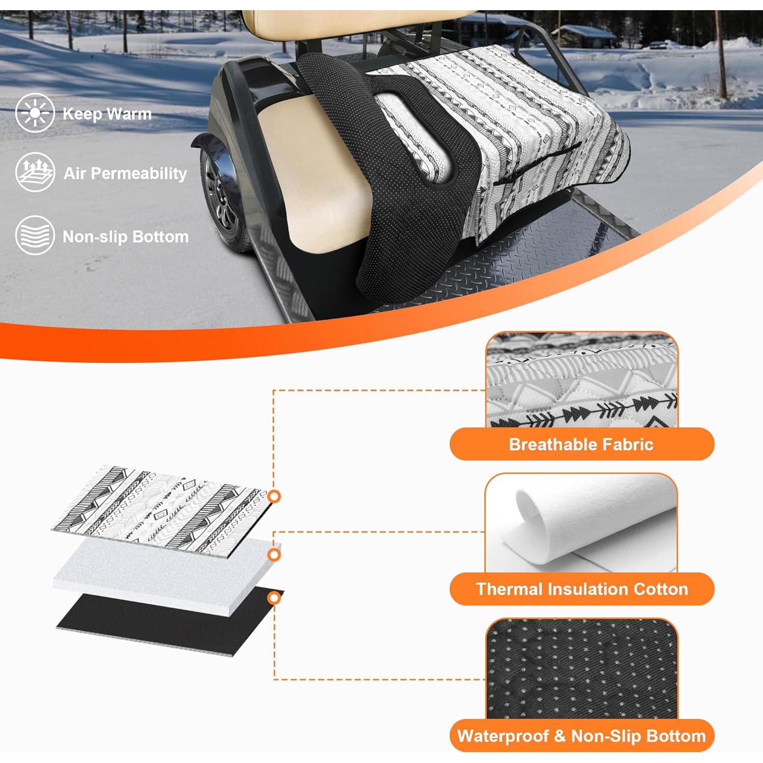 Funda de Asiento Universal PGmoon para Carritos de Golf 2 Personas