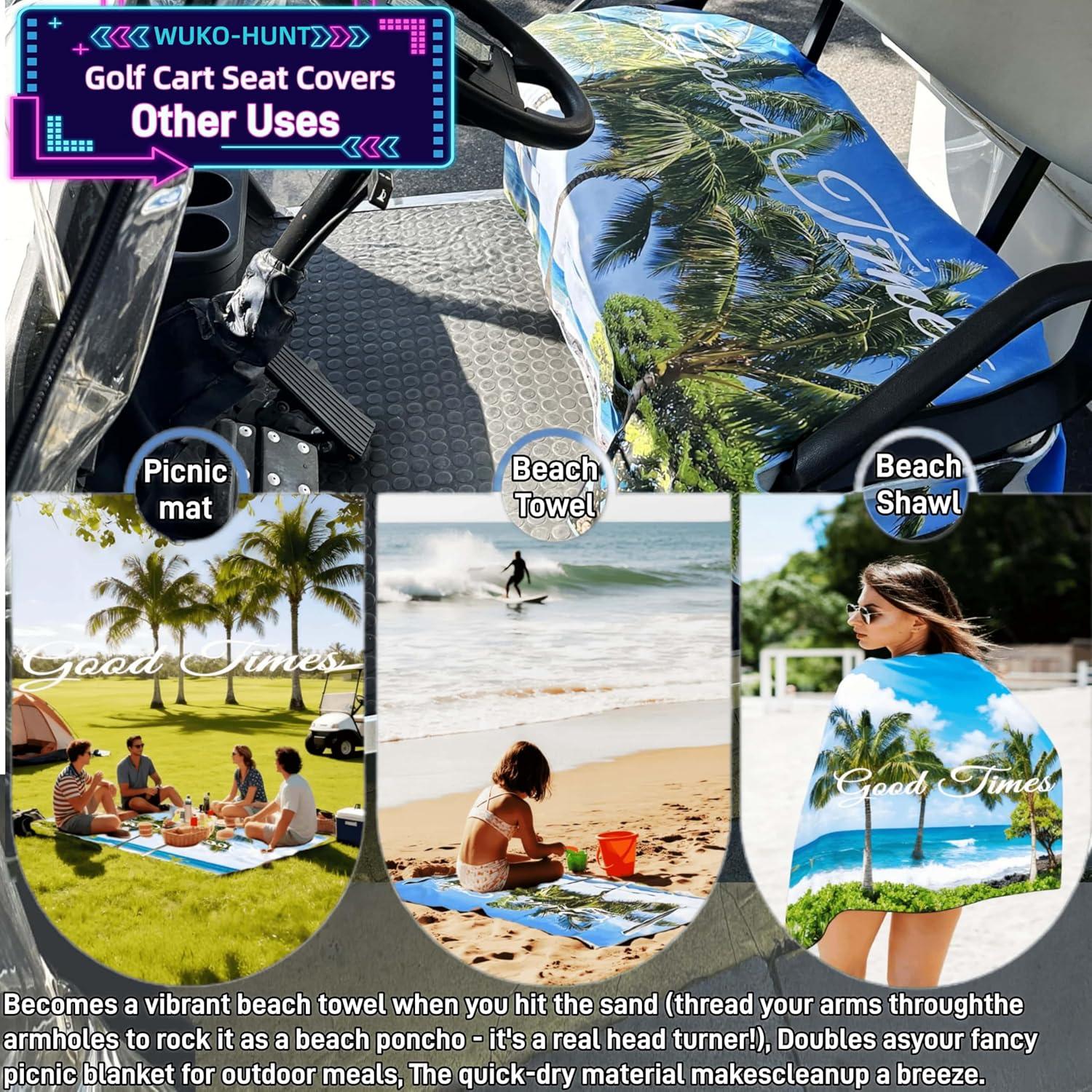 Fundas de Asiento para Carritos de Golf WUKO HUNT 2 Asientos