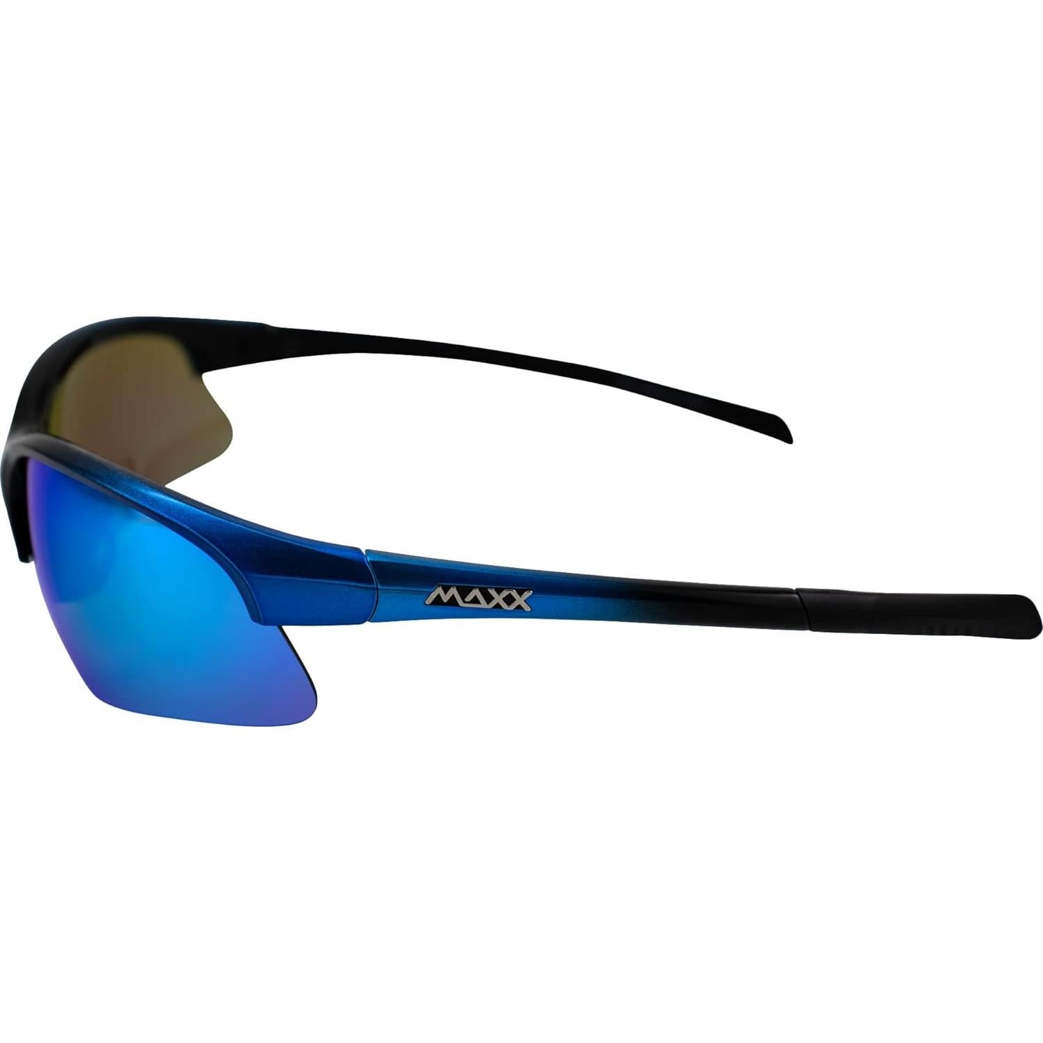 Gafas de sol deportivas Maxx Domain negras y azules polarizadas