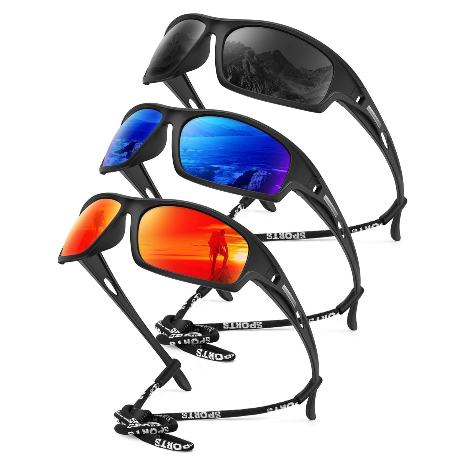 Gafas de Sol Polarizadas KALIYADI para Hombres UV400 - 3 Pack