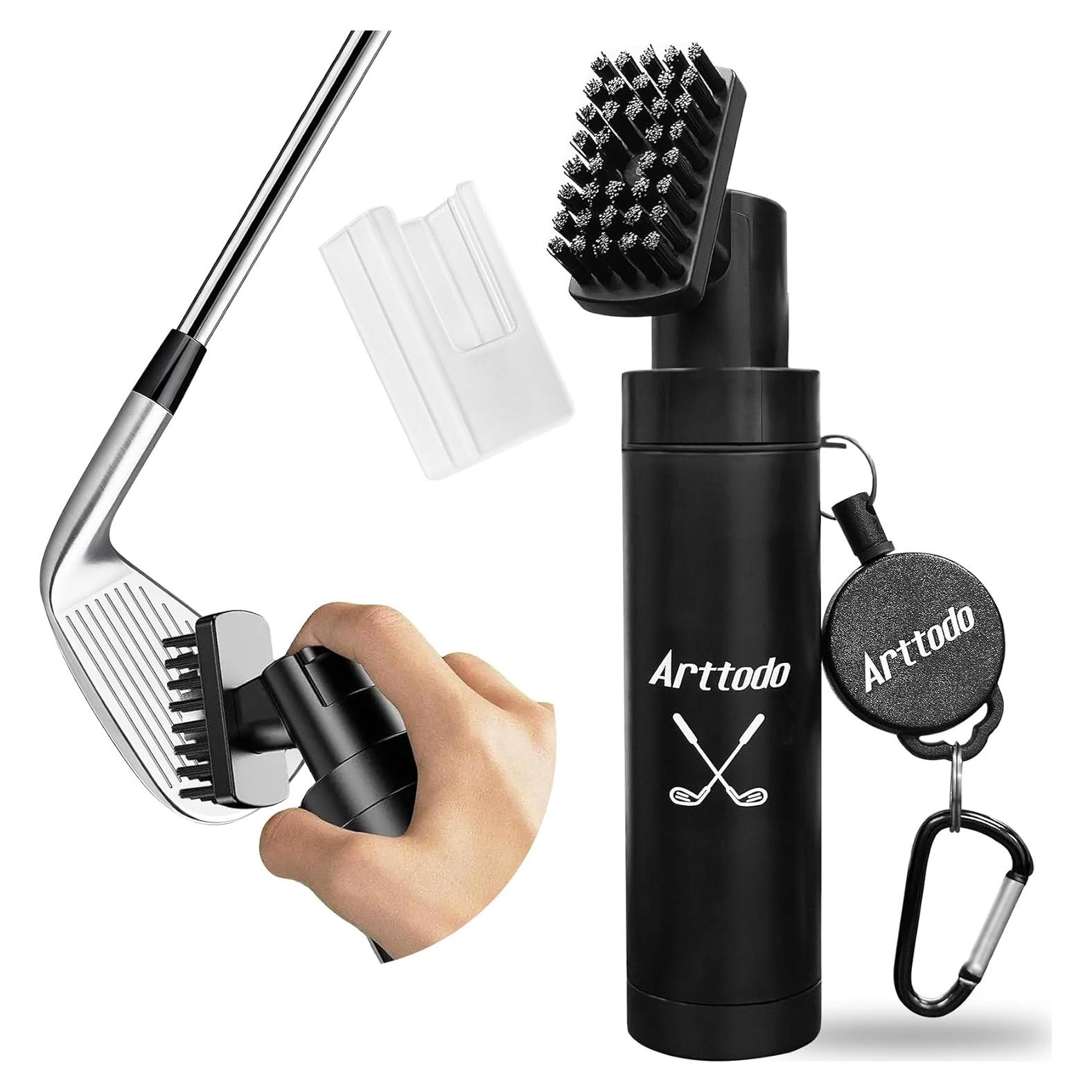 Limpiador de Palos de Golf Arttodo con Clip y Cerda de Nylon