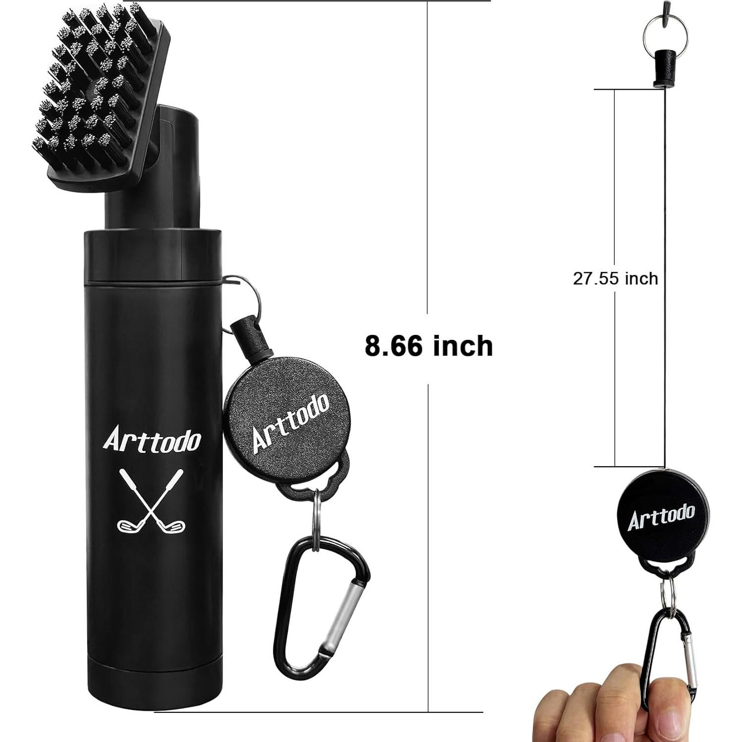 Limpiador de Palos de Golf Arttodo con Clip y Cerda de Nylon