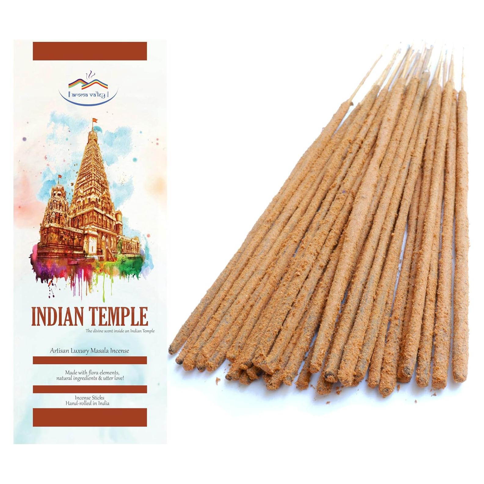 Incienso Masala de Lujo Aroma Valley Templo Indio 50g - 20 Varillas