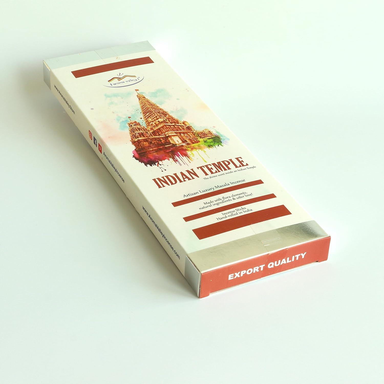 Incienso Masala de Lujo Aroma Valley Templo Indio 50g - 20 Varillas