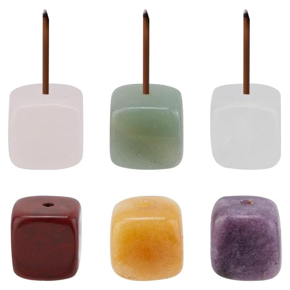 Soporte de Incienso de Piedra de Cuarzo WEBEEDY - 6 Pcs