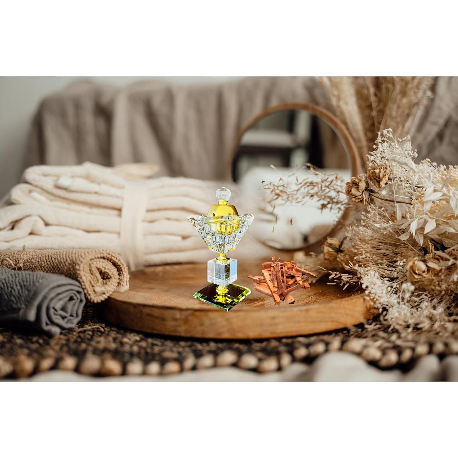 Horno de Incienso Bakhoor eMart4U de Vidrio Cuadrado 14.6 cm