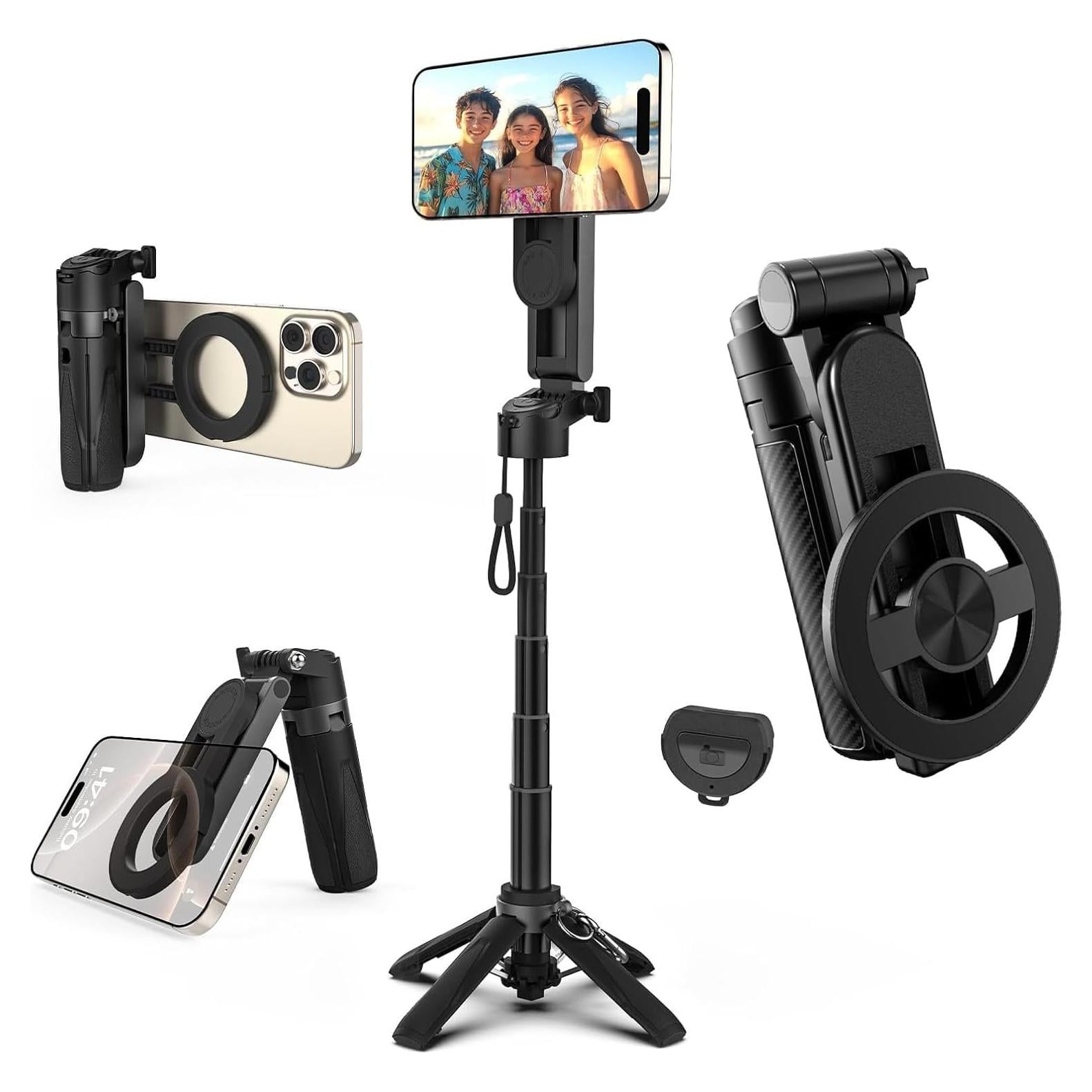 Palo de Selfie Magnético 4-en-1 Genérico con Control Remoto