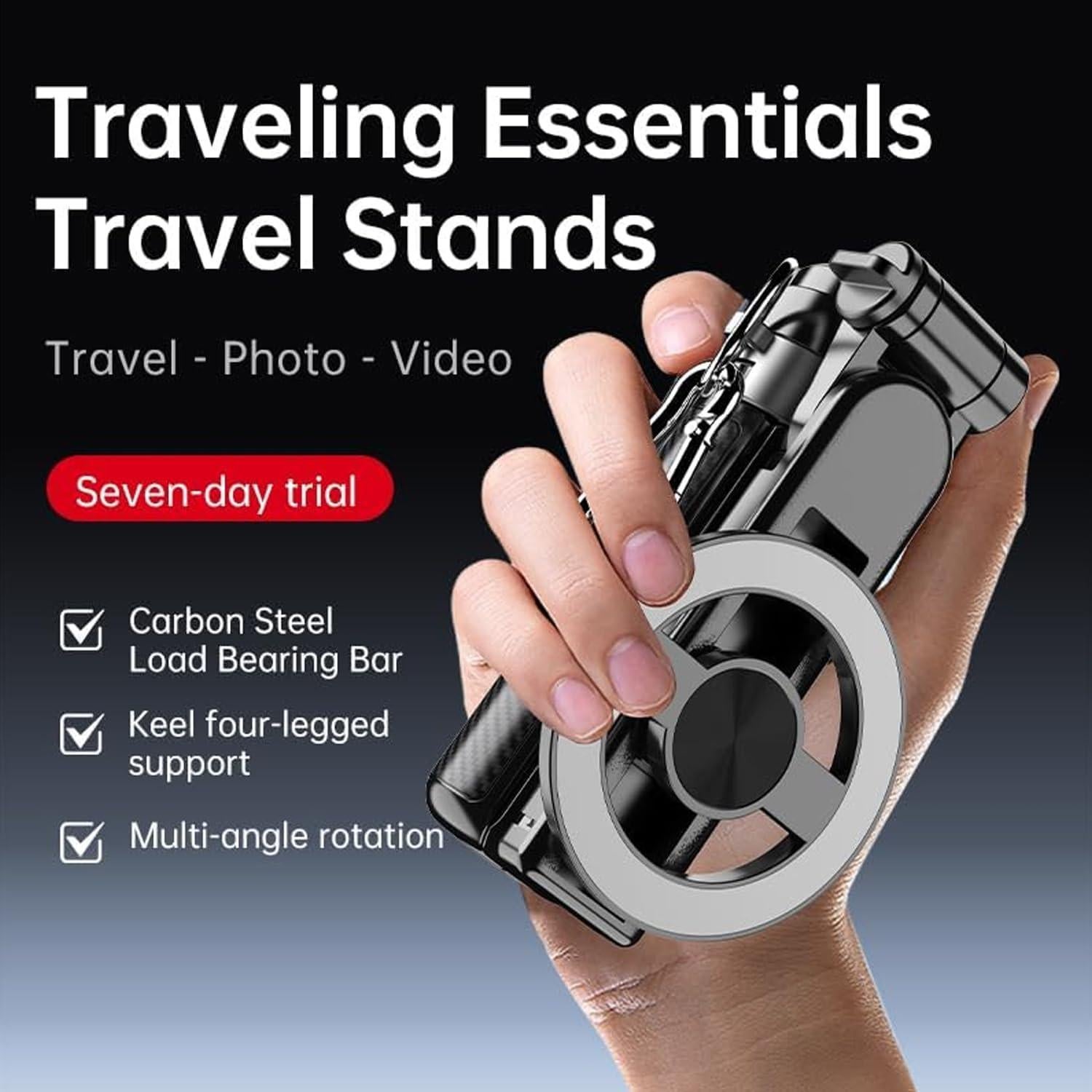 Palo de Selfie Magnético 4-en-1 Genérico con Control Remoto