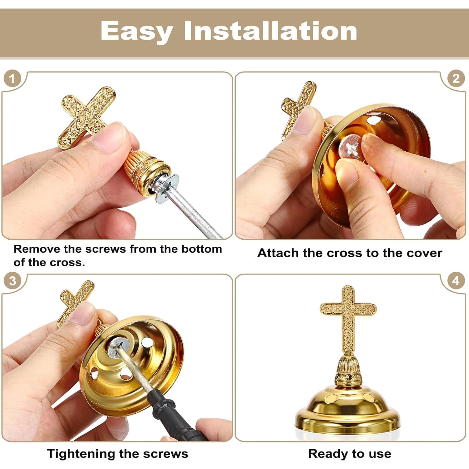 Soporte de Incienso Vintage JUXYES con Tapa Cruz y Recogedores