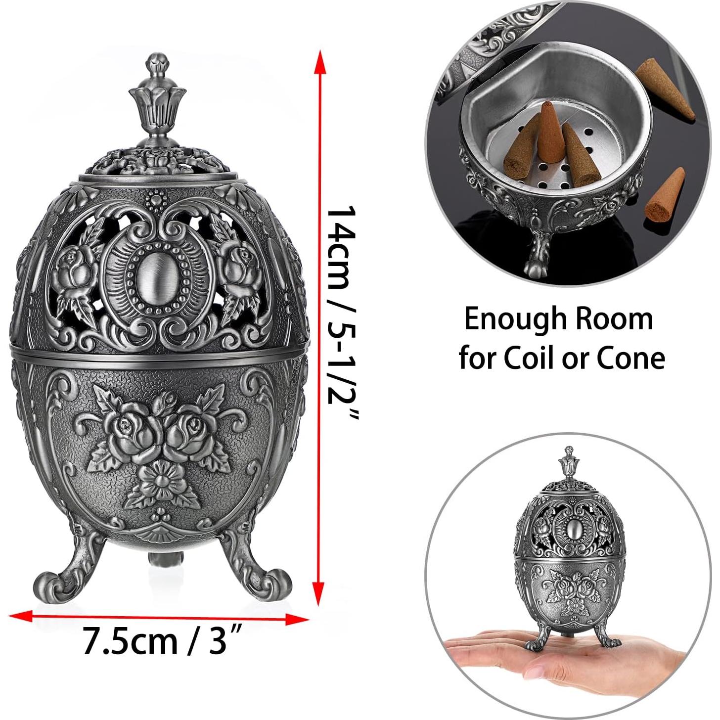 Soporte de Incienso Vintage JUXYES con Recipientes Removibles