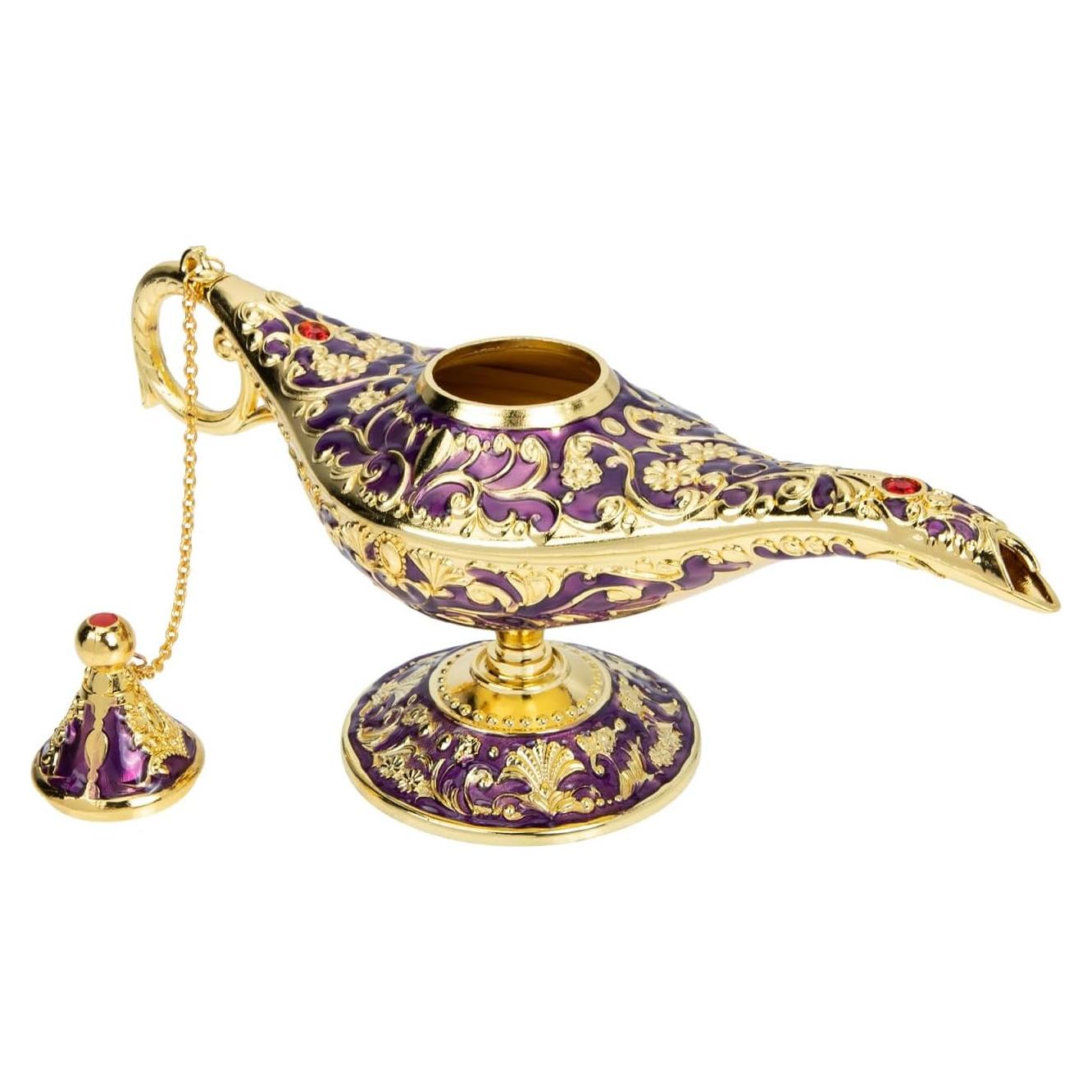 Quemador de Incienso Vintage ERINGOGO de Zinc Púrpura 21cm