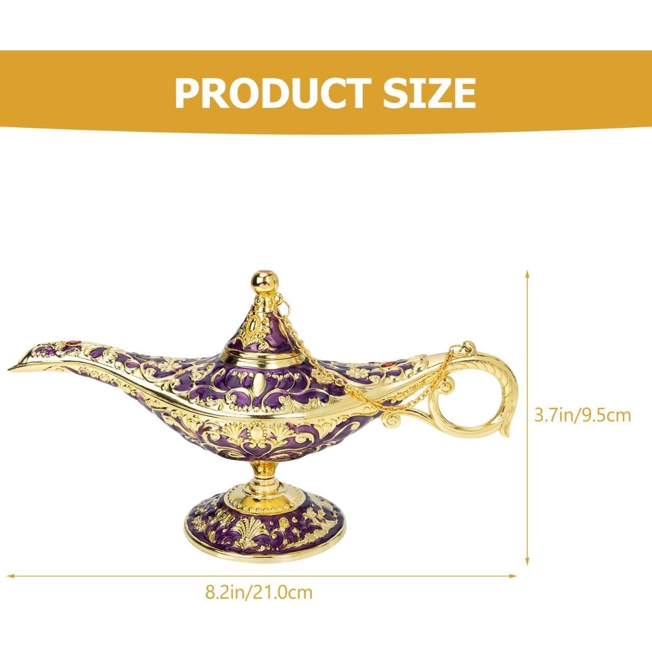 Quemador de Incienso Vintage ERINGOGO de Zinc Púrpura 21cm