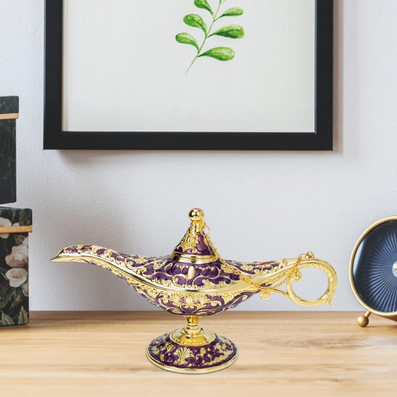 Quemador de Incienso Vintage ERINGOGO de Zinc Púrpura 21cm