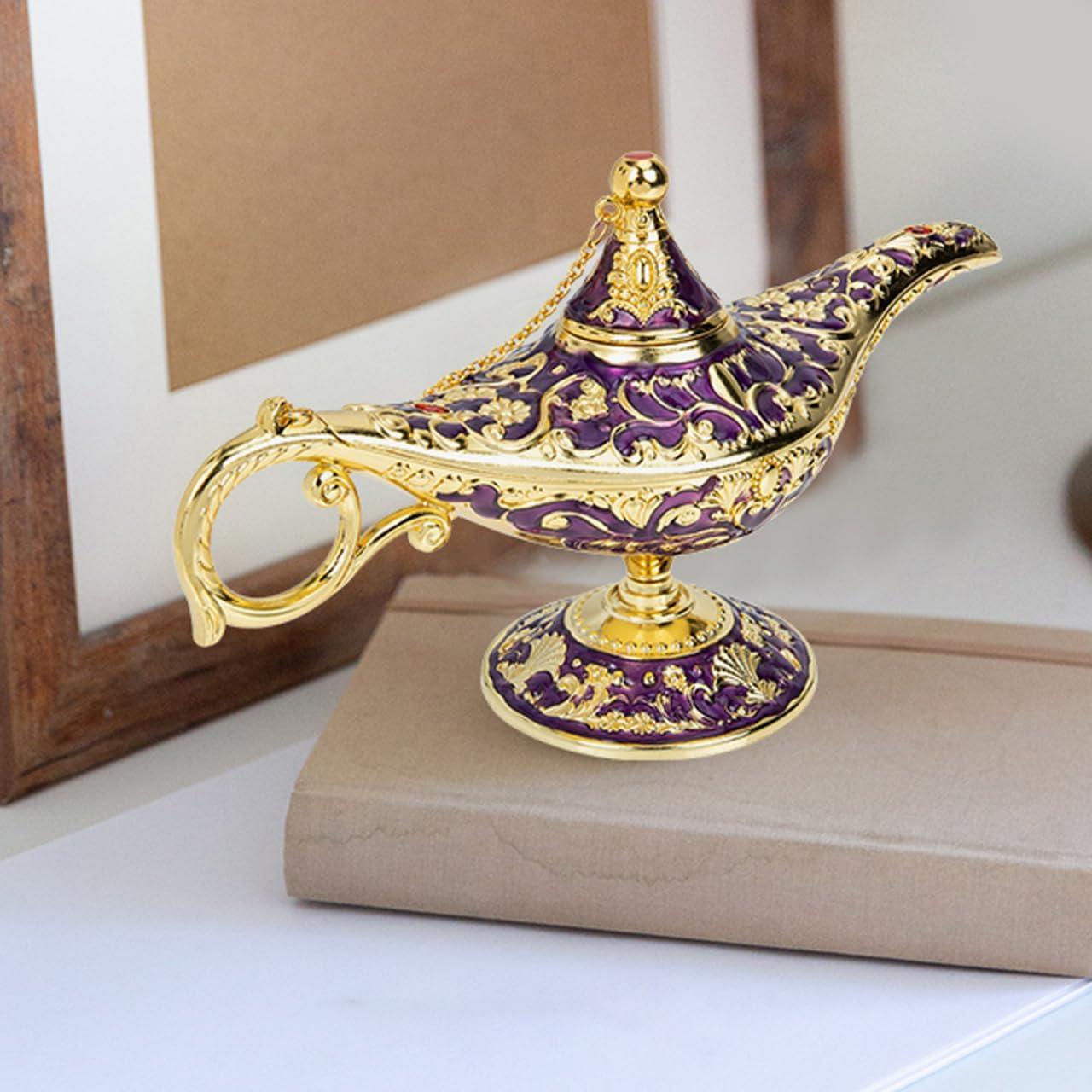 Quemador de Incienso Vintage ERINGOGO de Zinc Púrpura 21cm