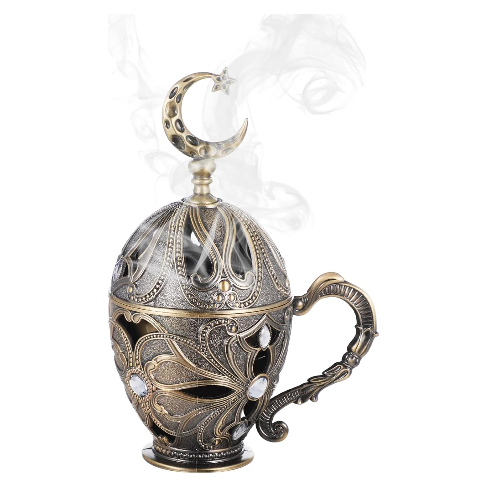 Horno de Incienso Tideme de Zinc Dorado 11 cm x 17 cm