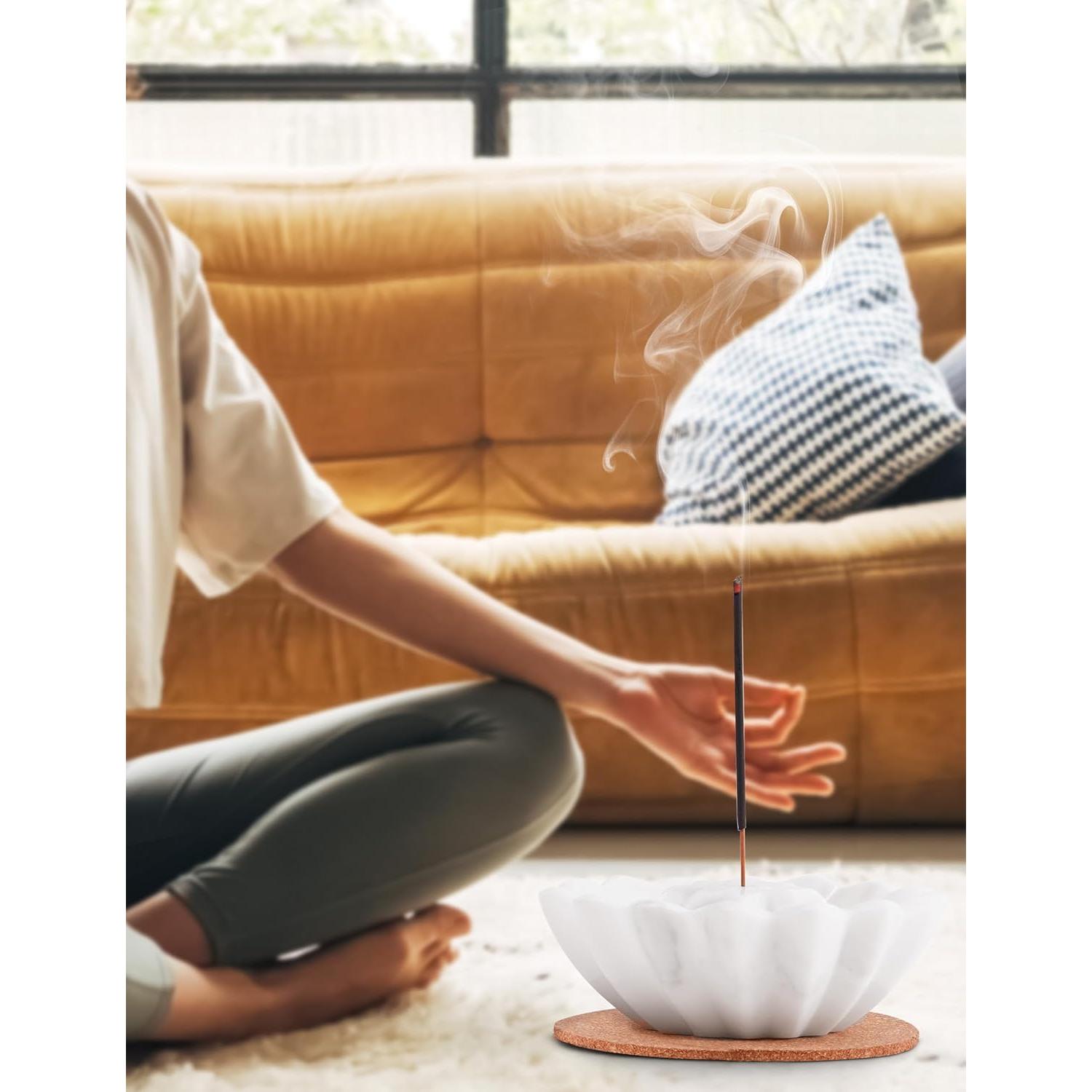 Soporte de Incienso de Mármol Radicaln Blanco 13.97 cm