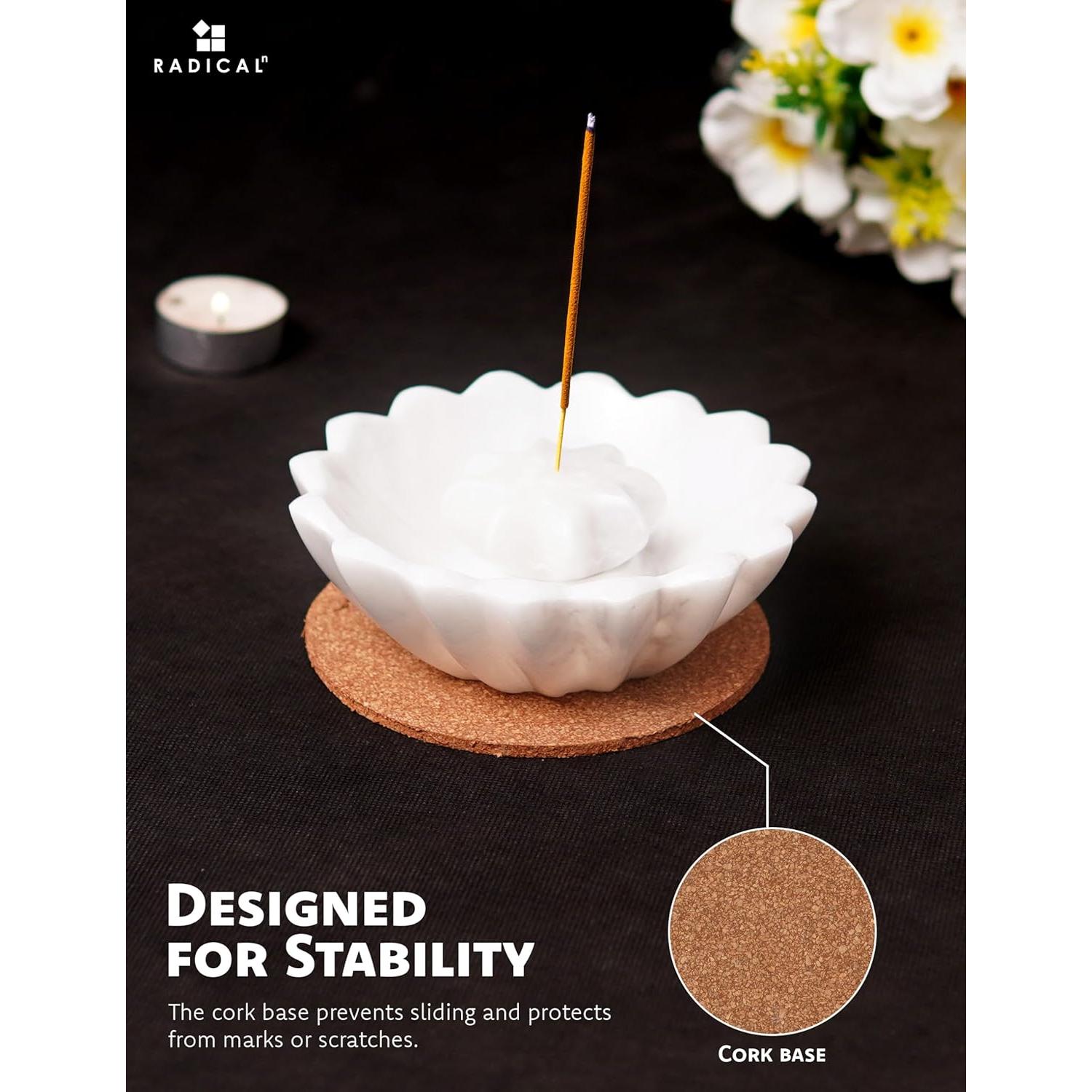 Soporte de Incienso de Mármol Radicaln Blanco 13.97 cm