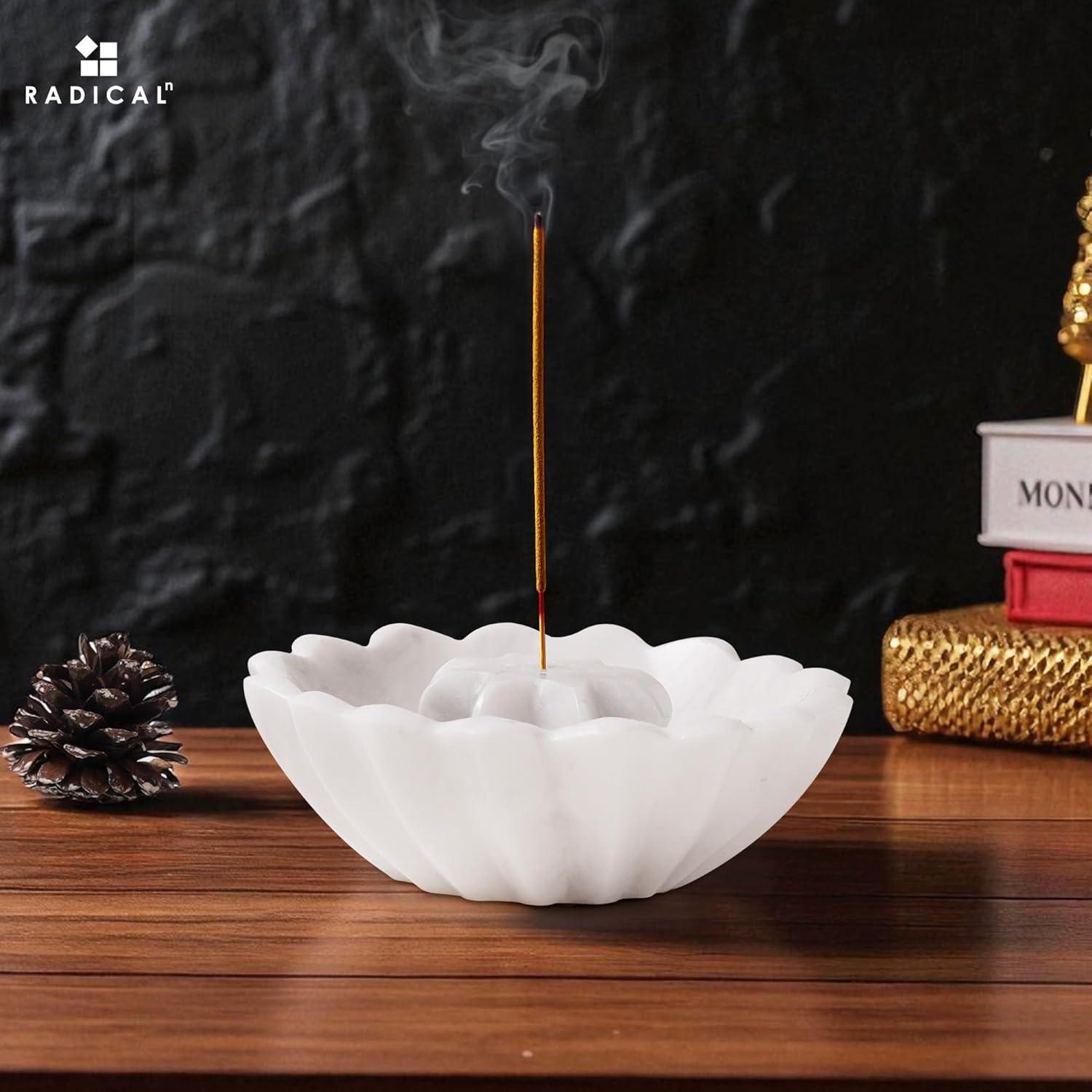 Soporte de Incienso de Mármol Radicaln Blanco 13.97 cm