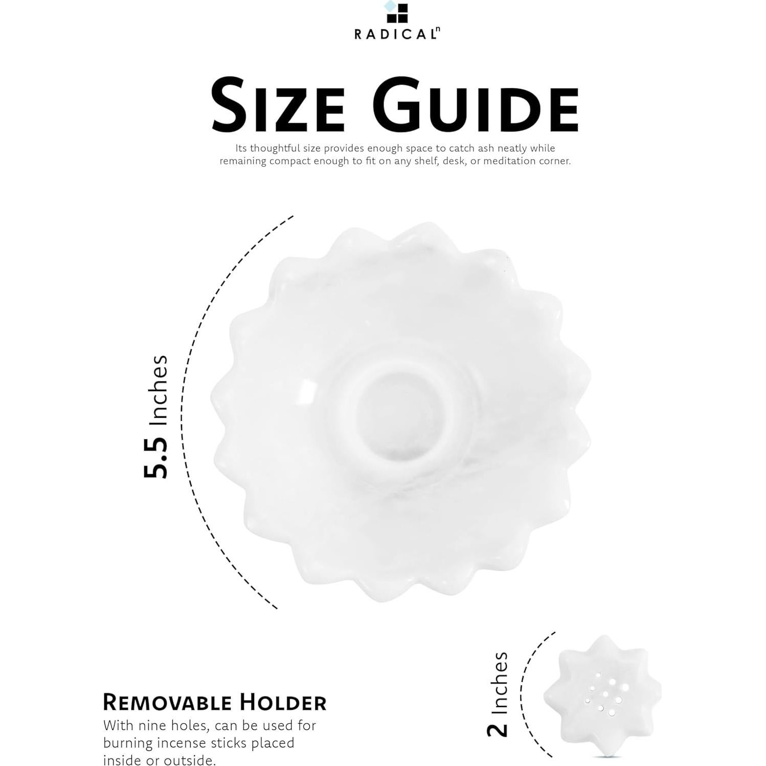 Soporte de Incienso de Mármol Radicaln Blanco 13.97 cm