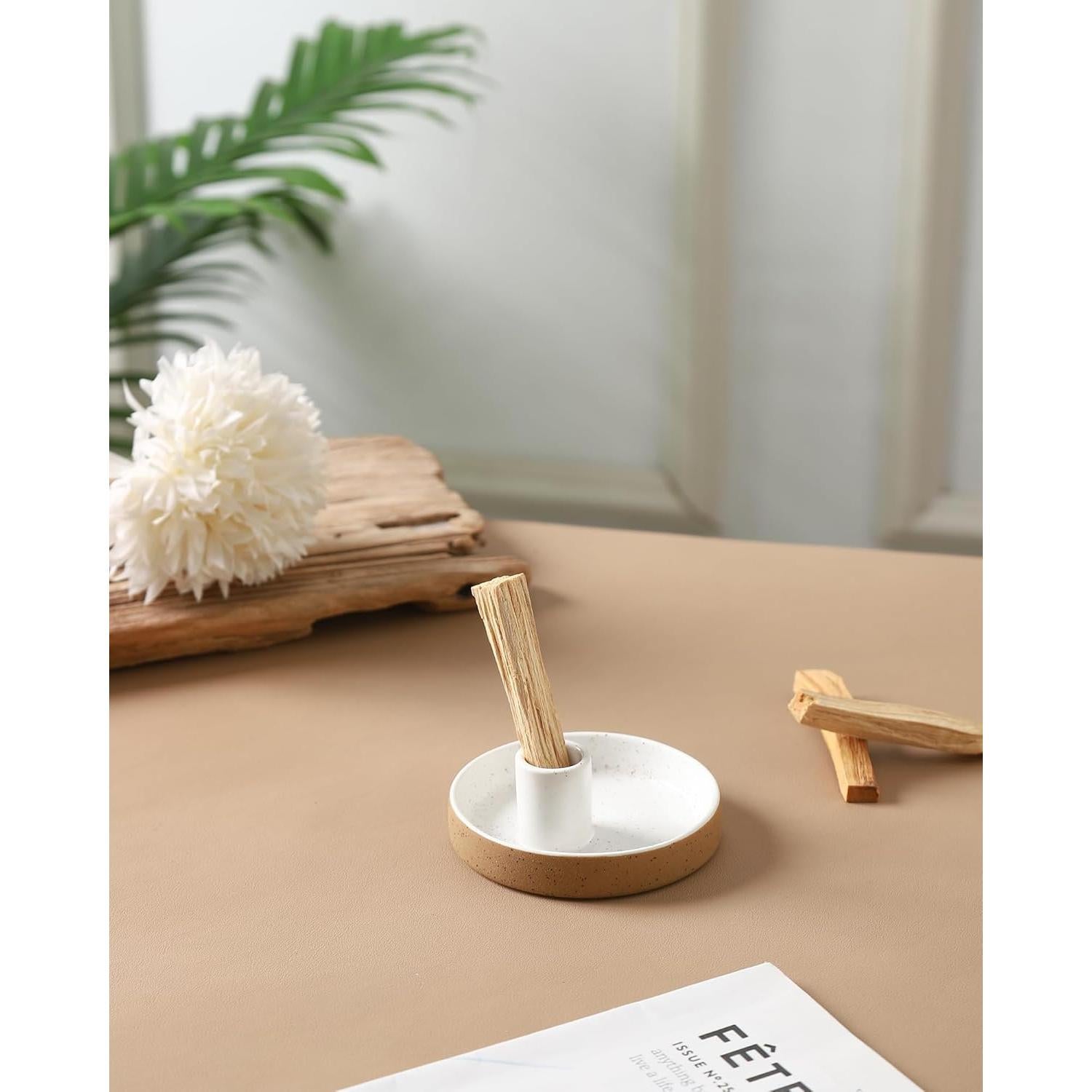Soporte de Palo Santo HOCUROAY Cerámica Terracota 10.16 cm