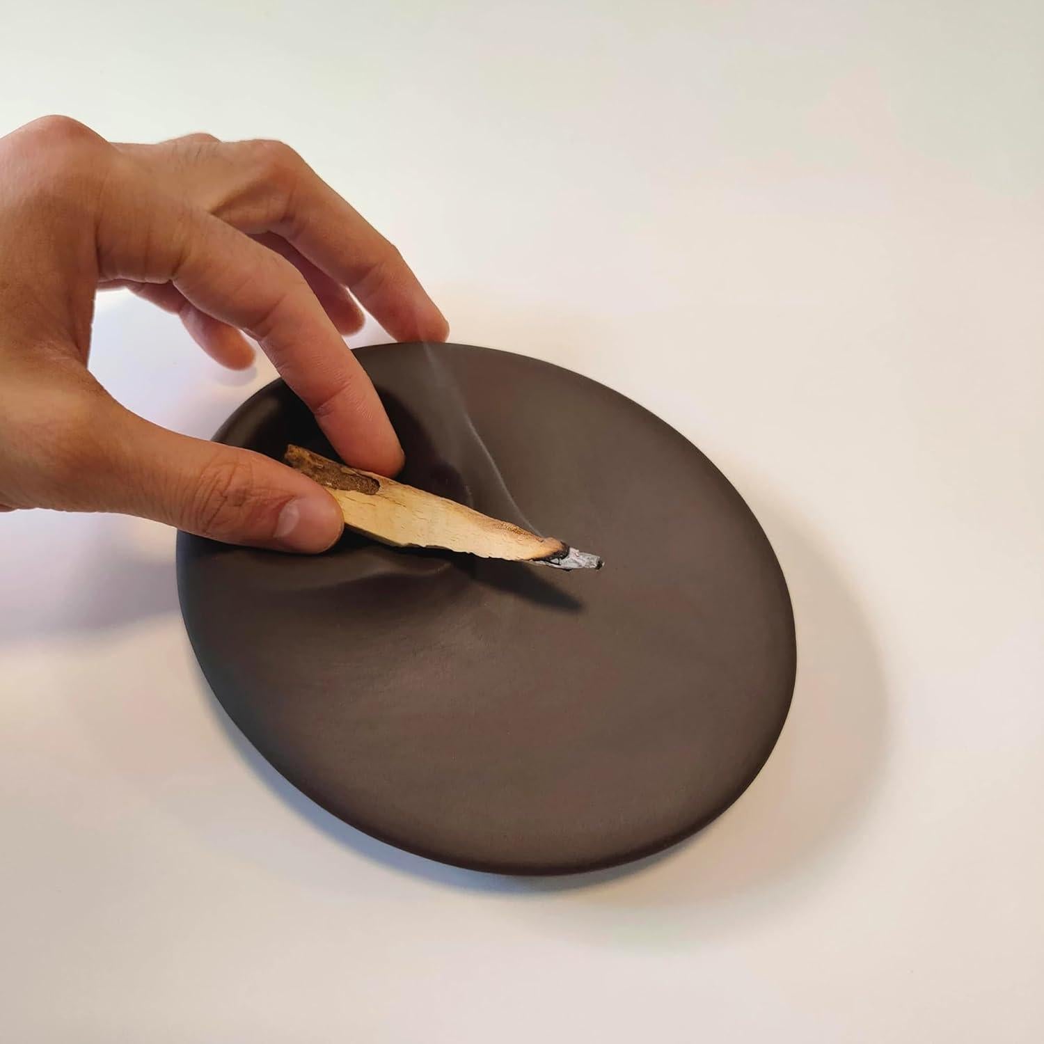 Juego de 2 Soportes de Incienso Cerámica LOULIQIGIFT Marrón