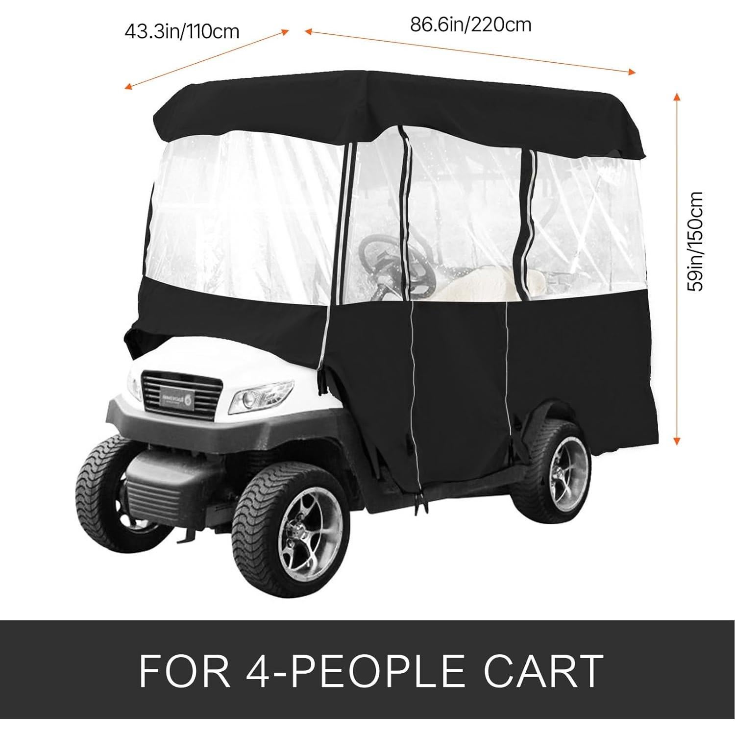 Cubierta de Carro de Golf Happybuy Deluxe 4 Personas Impermeable