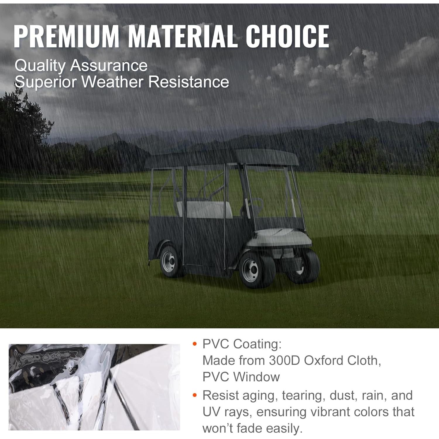 Cubierta de Carro de Golf Happybuy Deluxe 4 Personas Impermeable