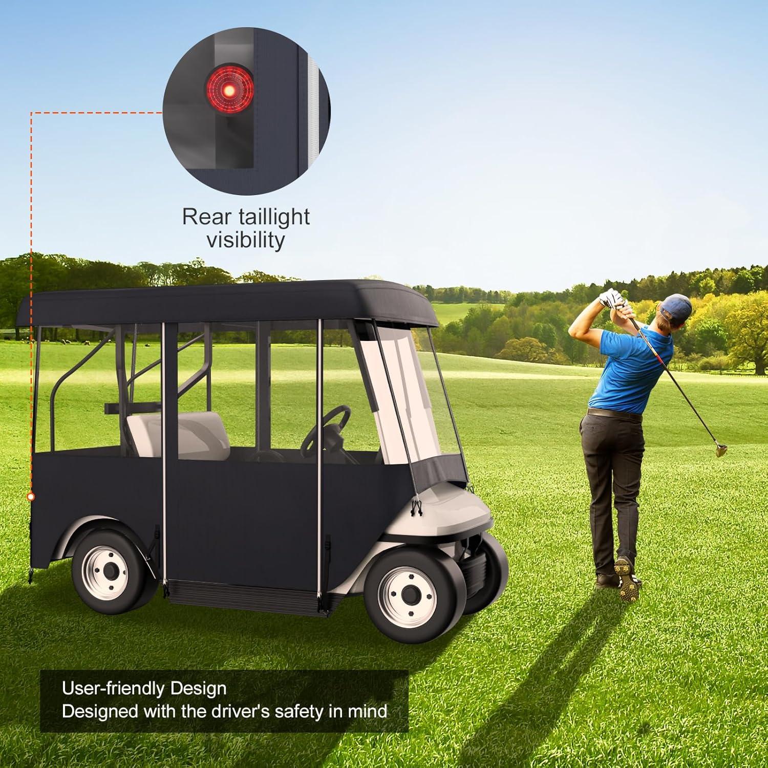 Cubierta de Carro de Golf Happybuy Deluxe 4 Personas Impermeable