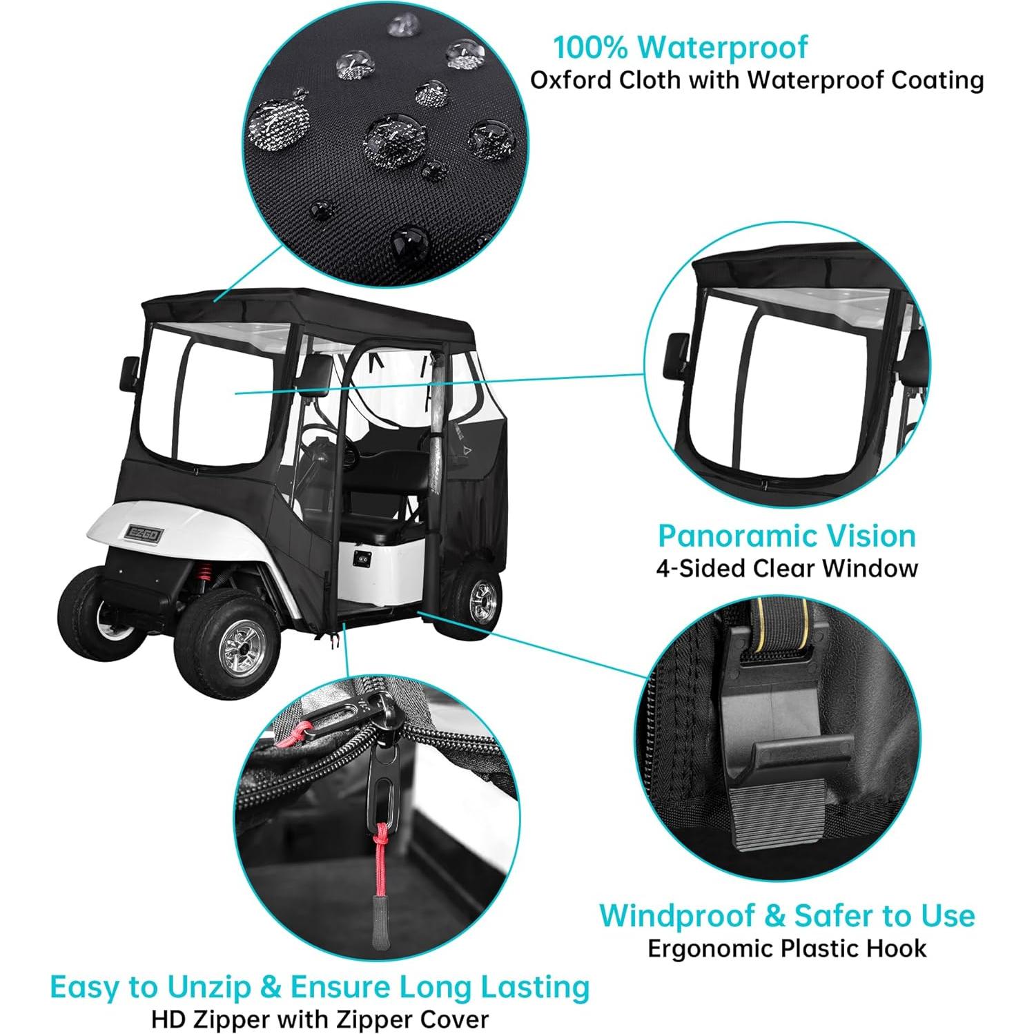 Cubierta de Carro de Golf 10L0L EZGO TXT/RXV 2 Pasajeros 600D