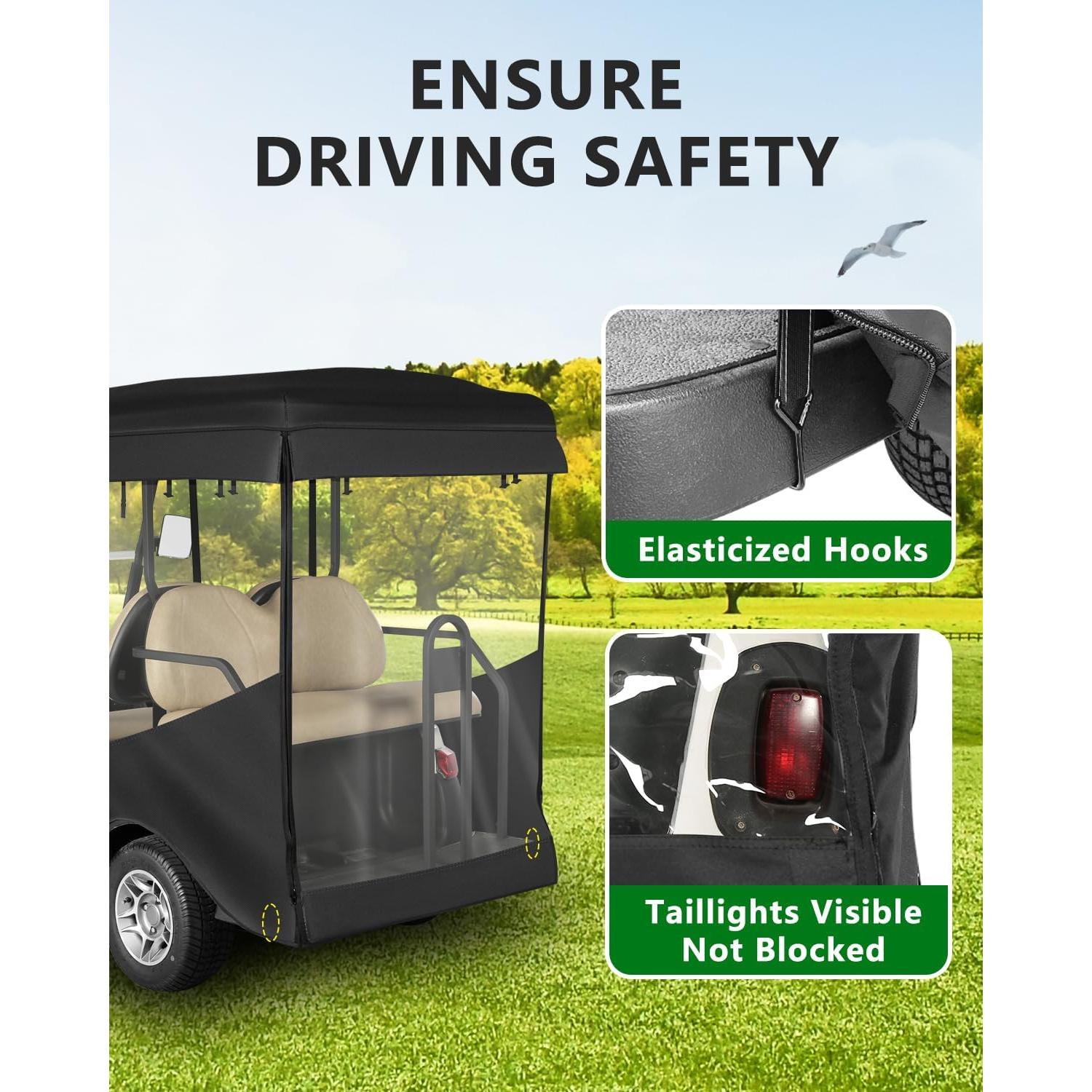 Cubierta de Carro de Golf 4 Pasajeros CHENGWEI Techo Extendido