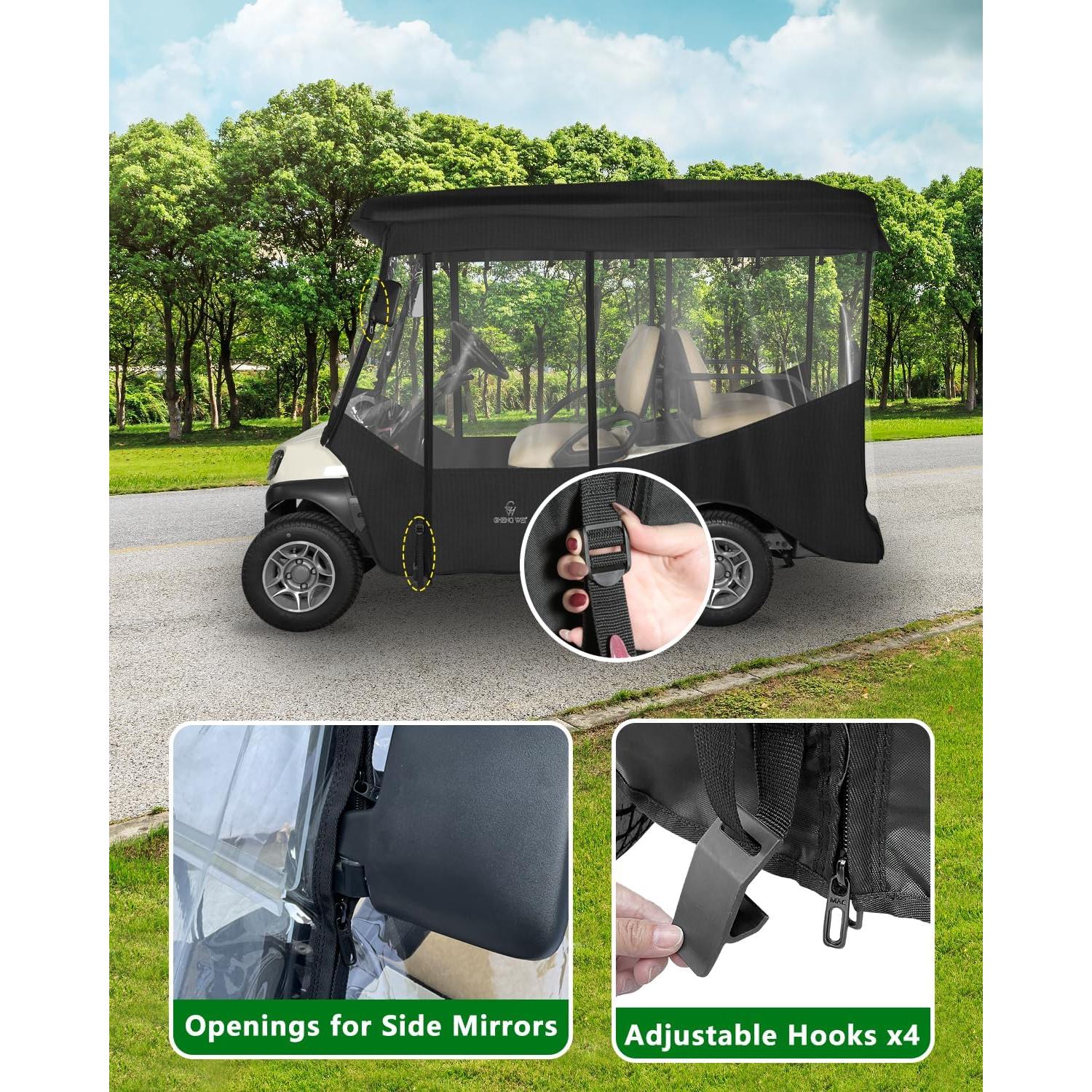 Cubierta de Carro de Golf 4 Pasajeros CHENGWEI Techo Extendido