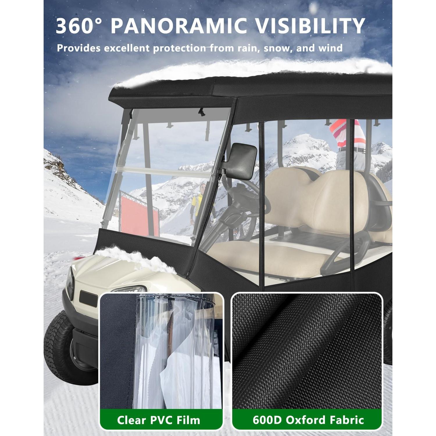 Cubierta de Carro de Golf 4 Pasajeros CHENGWEI Techo Extendido