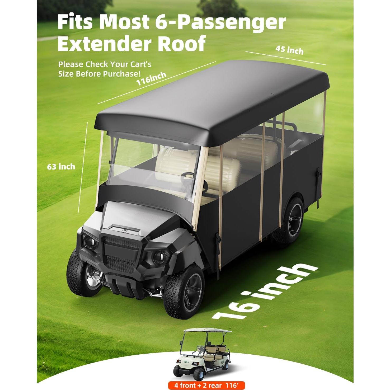 Cubierta de Carro de Golf NiuWasmile GEF-F6 6 Pasajeros Impermeable