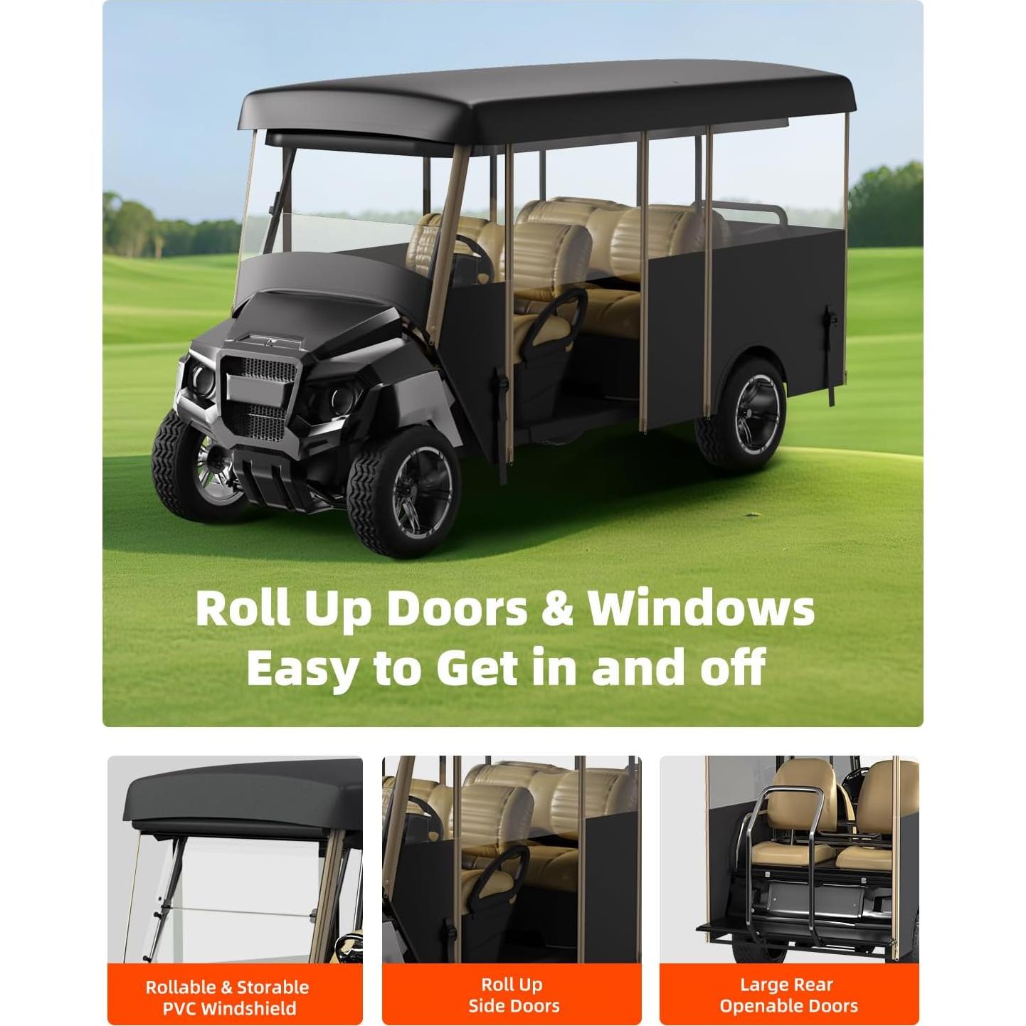 Cubierta de Carro de Golf NiuWasmile GEF-F6 6 Pasajeros Impermeable