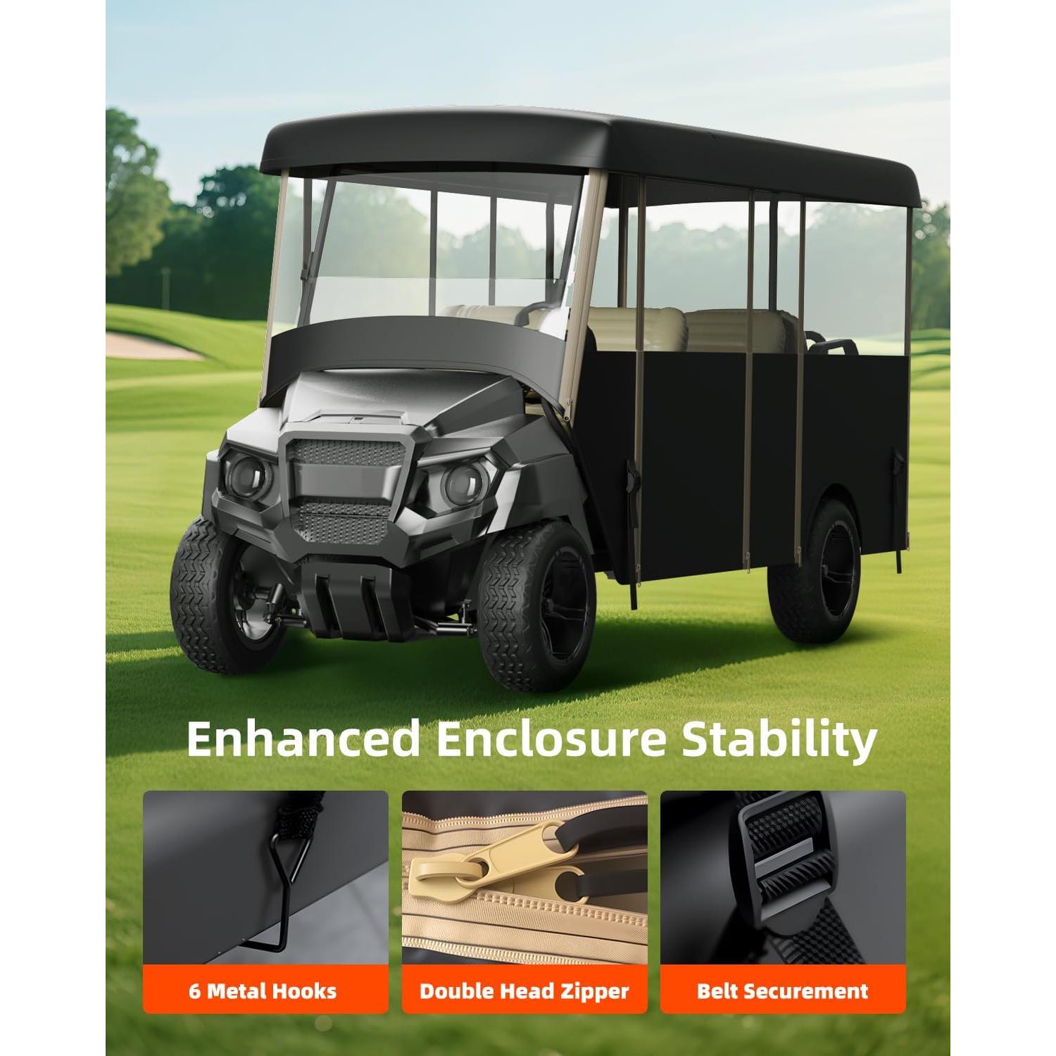 Cubierta de Carro de Golf NiuWasmile GEF-F6 6 Pasajeros Impermeable