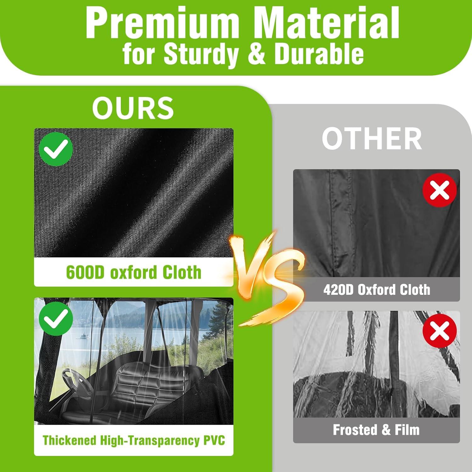 Cubierta para Carro de Golf MASHELLY 2 Pasajeros Negro 600D