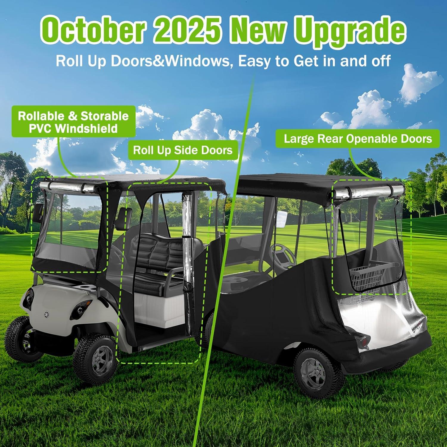 Cubierta para Carro de Golf MASHELLY 2 Pasajeros Negro 600D