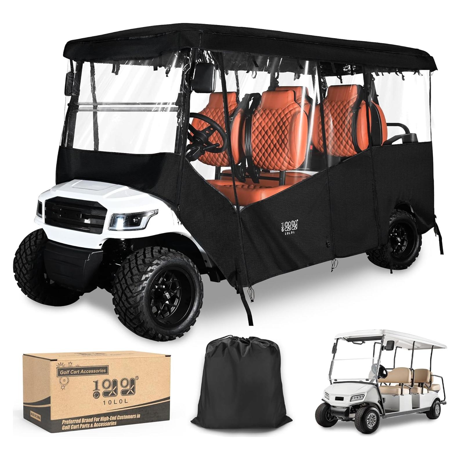 Cubierta Impermeable para Carro de Golf 10L0L Techo Largo 6 Pasajeros