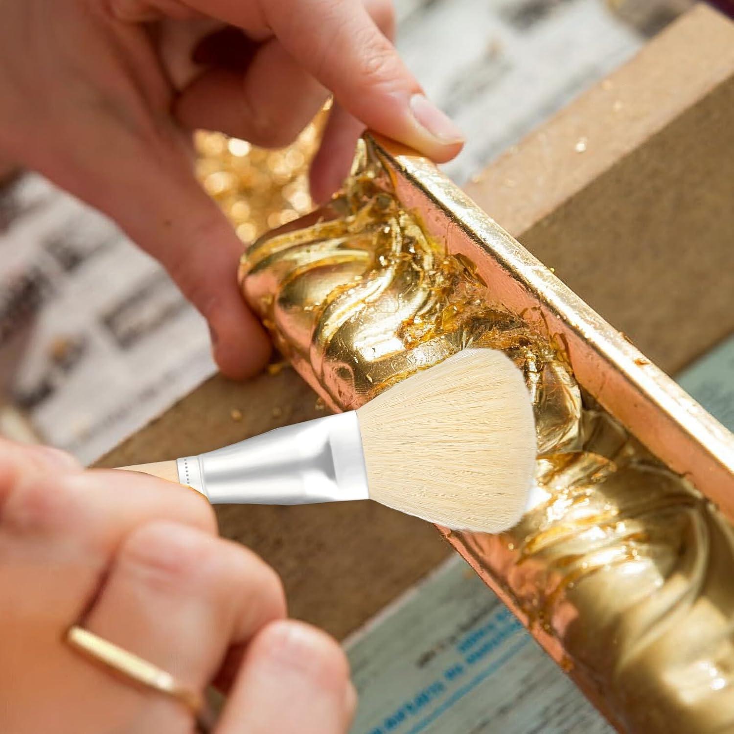 Juego de 7 Pinceles de Arte Ajcotahm - Mango de Madera y Cerda de Cabra