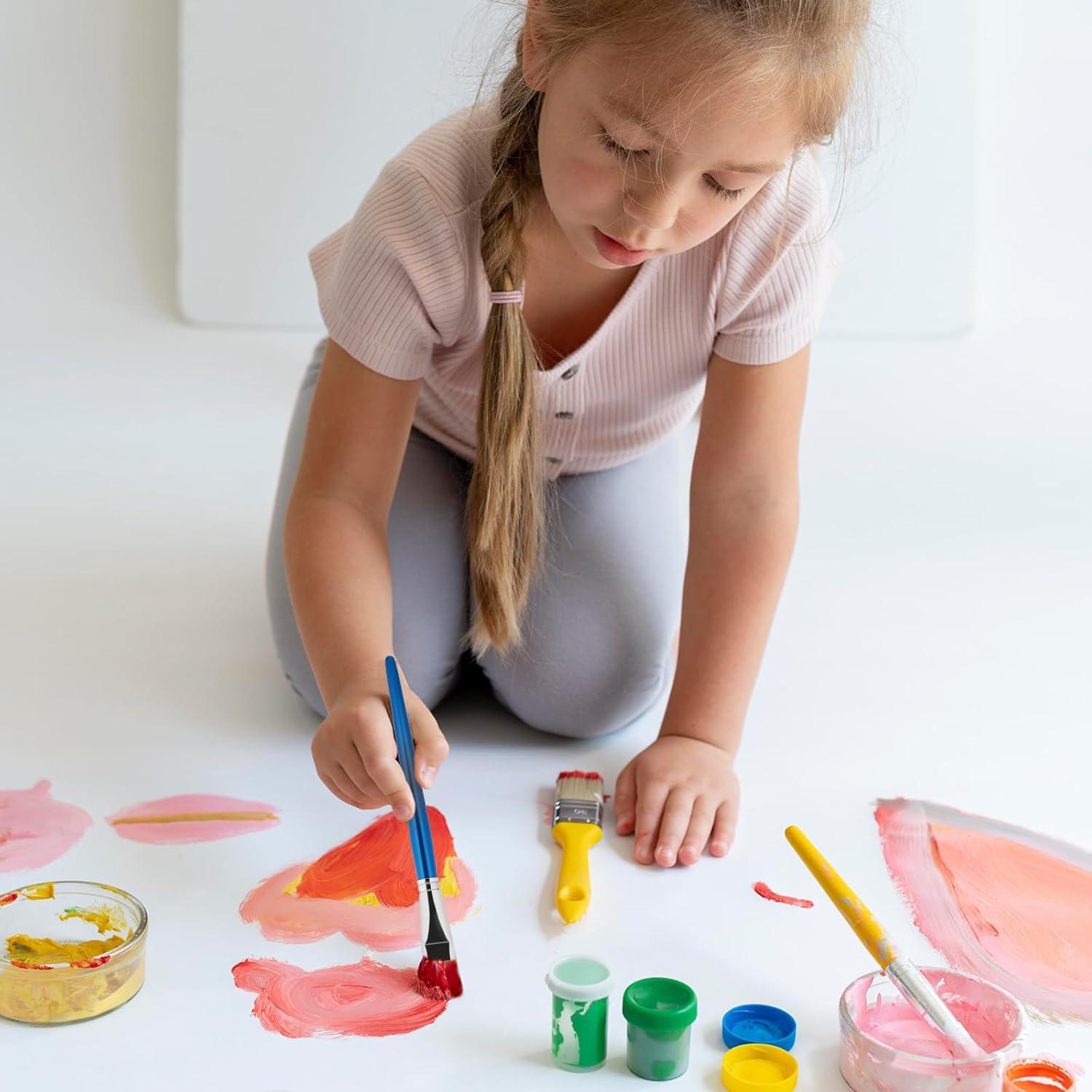 Juego de 10 Brochas Planas 1" Mozeat Lens Sintéticas