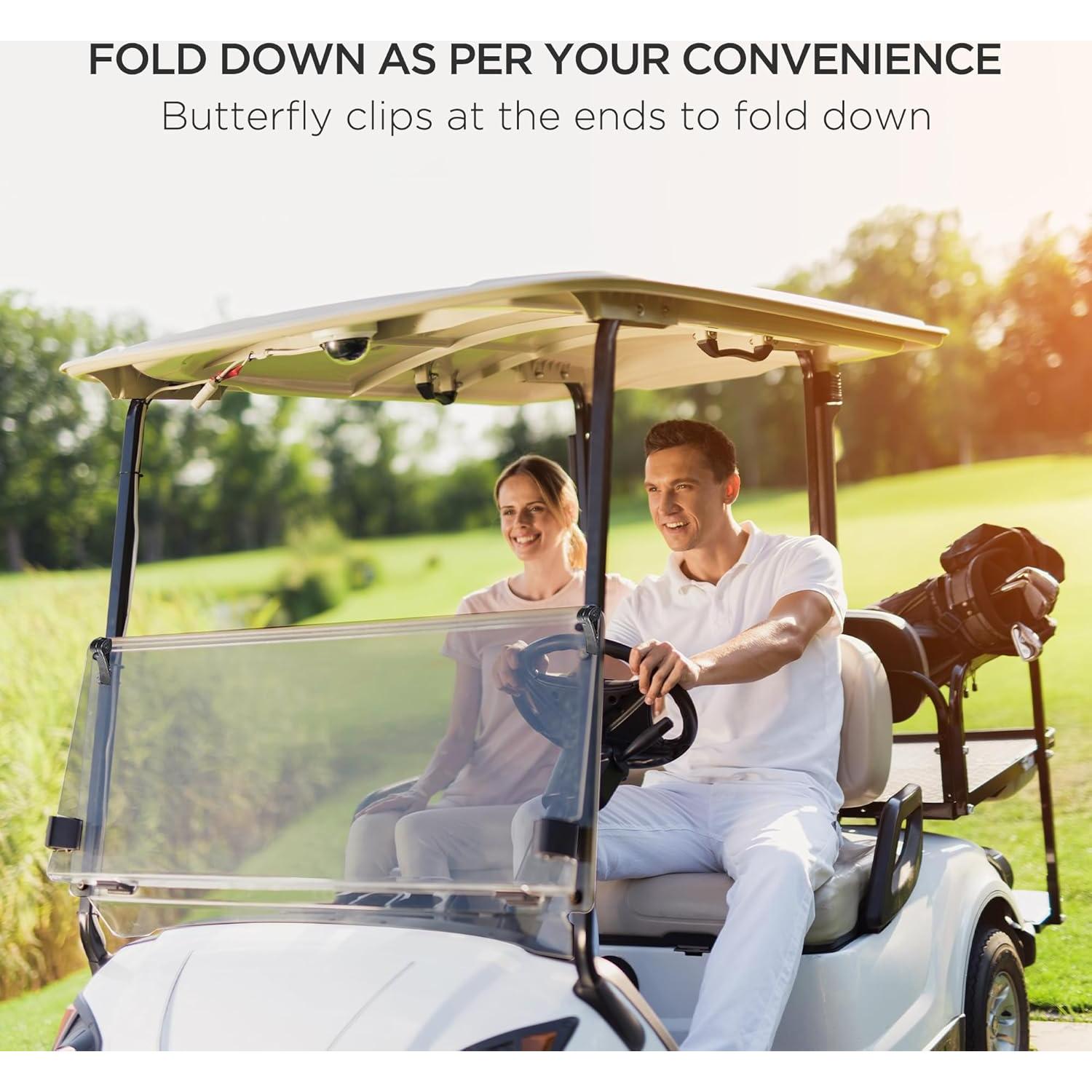 Parabrisas EZGO TXT 1995-2013 Plegable UV Resistente a Impactos