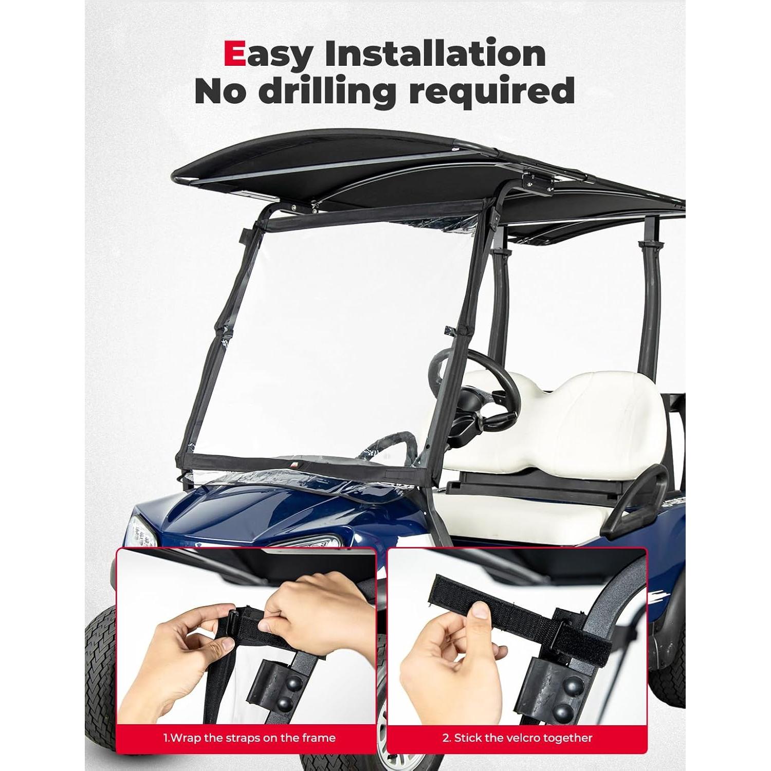 Parabrisas Plegable KEMIMOTO para Carro de Golf Club Car