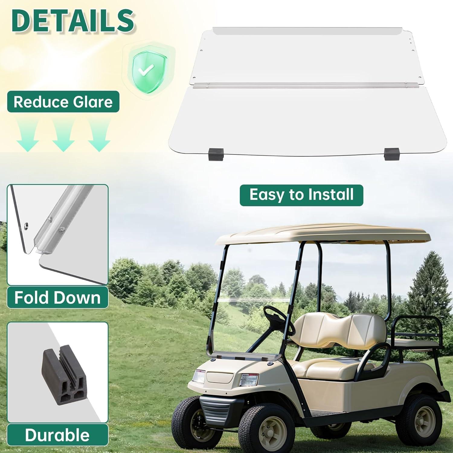 Parabrisas Claro ECOTRIC para Carrito de Golf Club Car DS 1982-2000.5