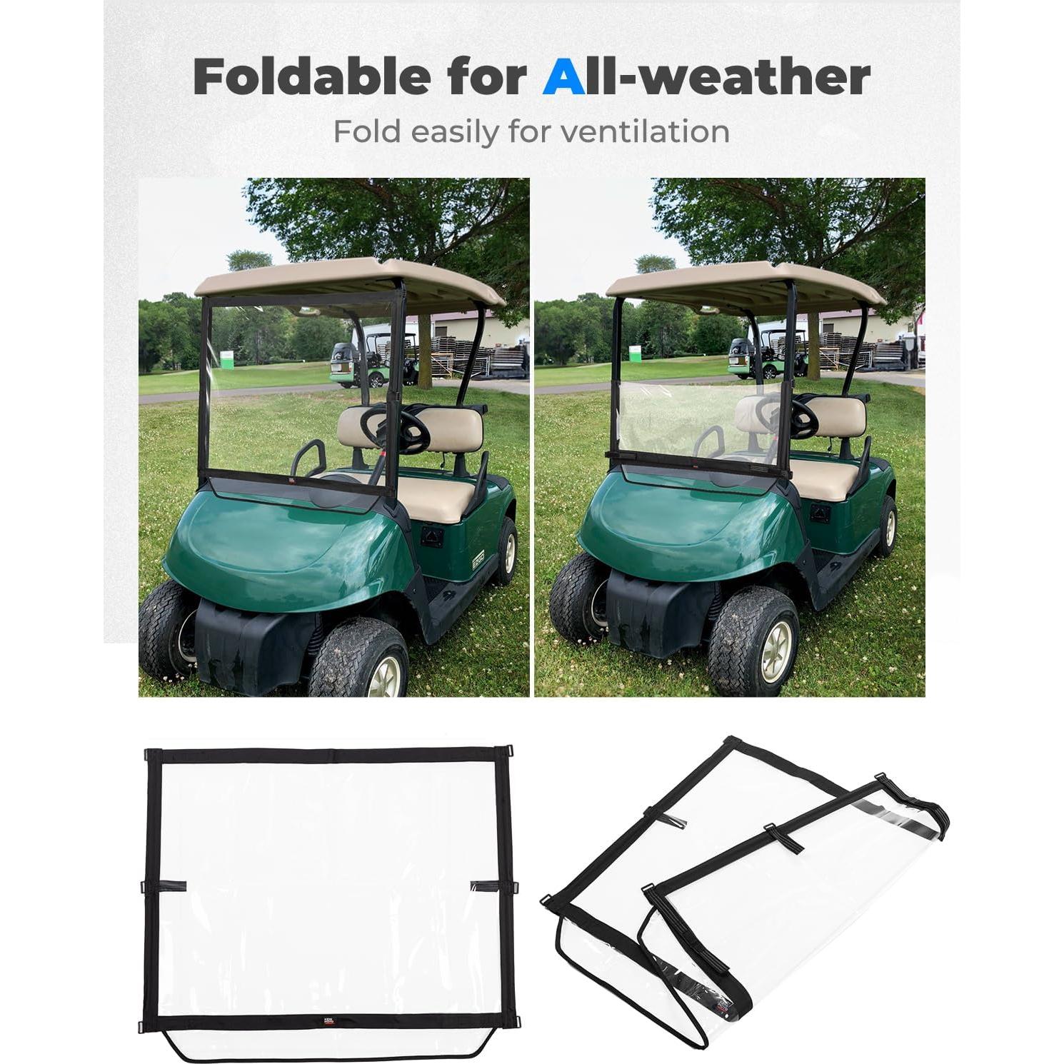 Parabrisas Plegable KEMIMOTO para Carrito de Golf EZGO RXV