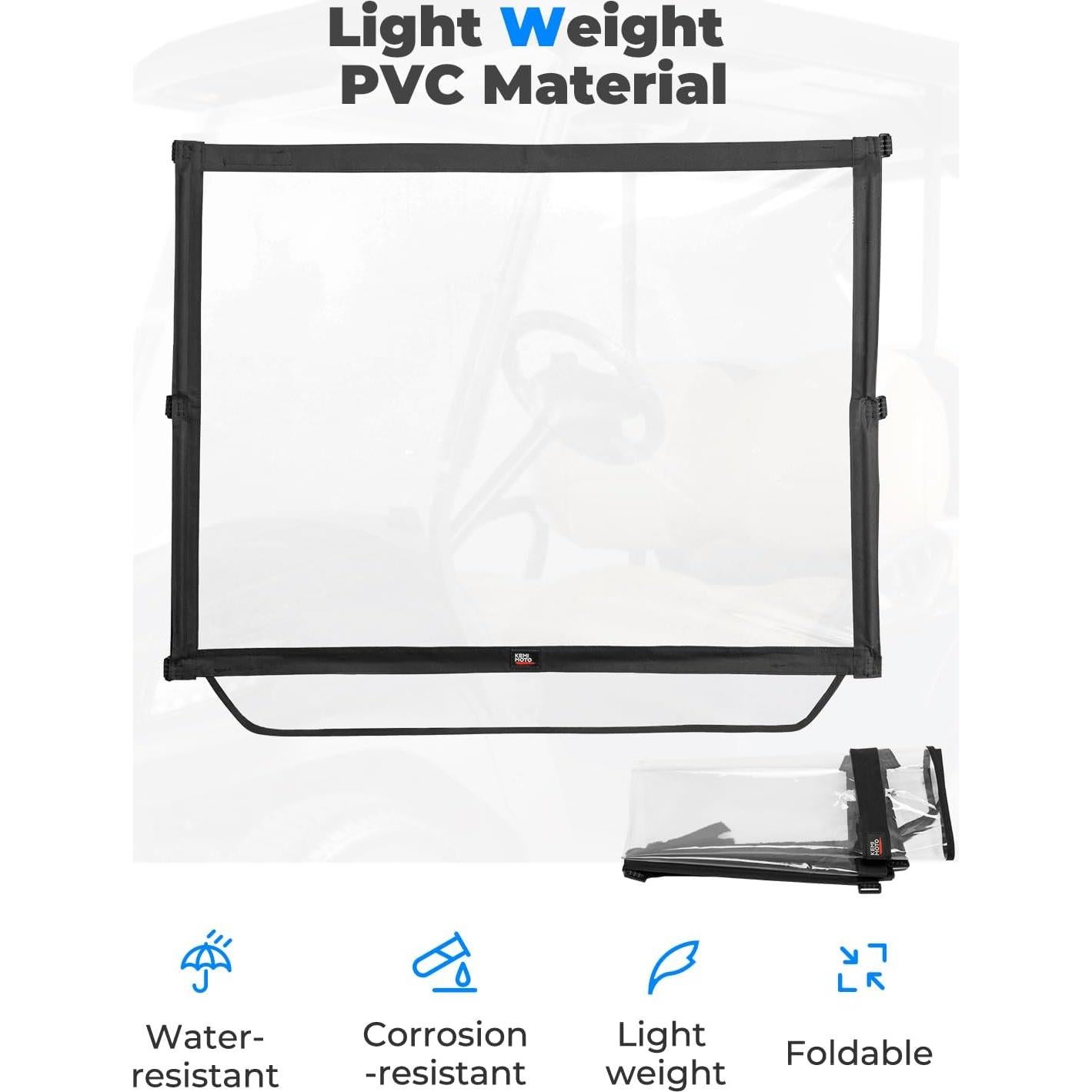 Parabrisas Plegable KEMIMOTO para Carrito de Golf EZGO RXV