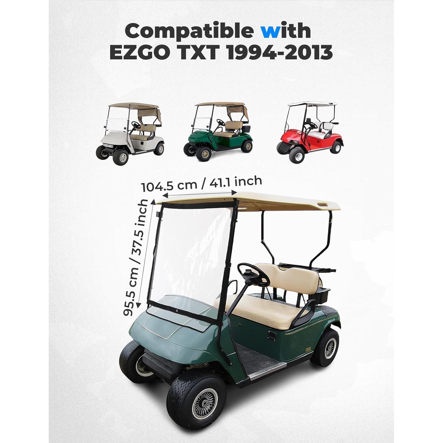 Parabrisas Plegable KEMIMOTO para Carro de Golf EZGO TXT 1994-2013