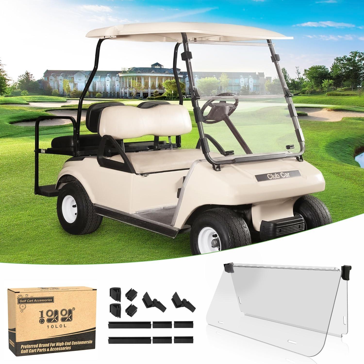 Parabrisas Plegable 10L0L para Carrito Golf Club Car DS 1982-2000.5