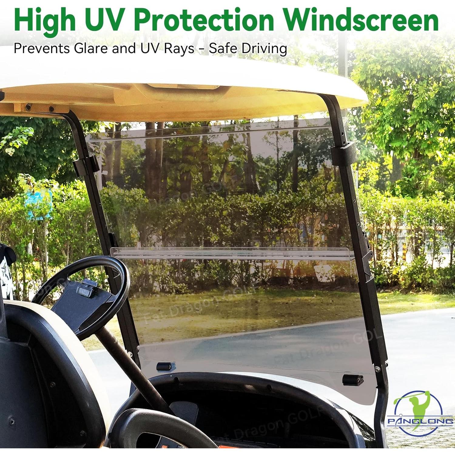 Parabrisas Tinteado Panglong para Carro de Golf 2004-Up 95.49x86.25cm